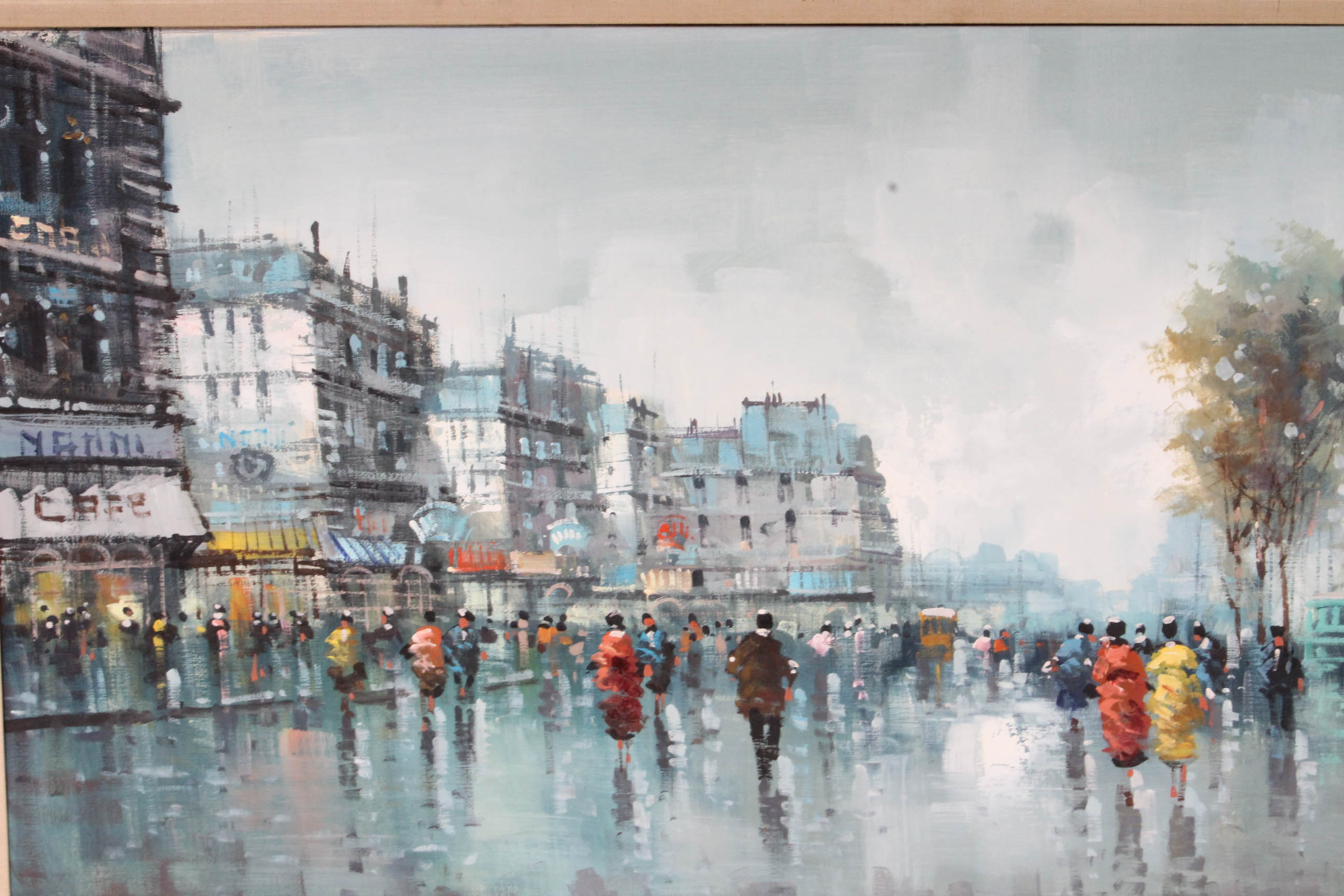 Antonio DeVity Parisian "Street Scene" Oil Painting