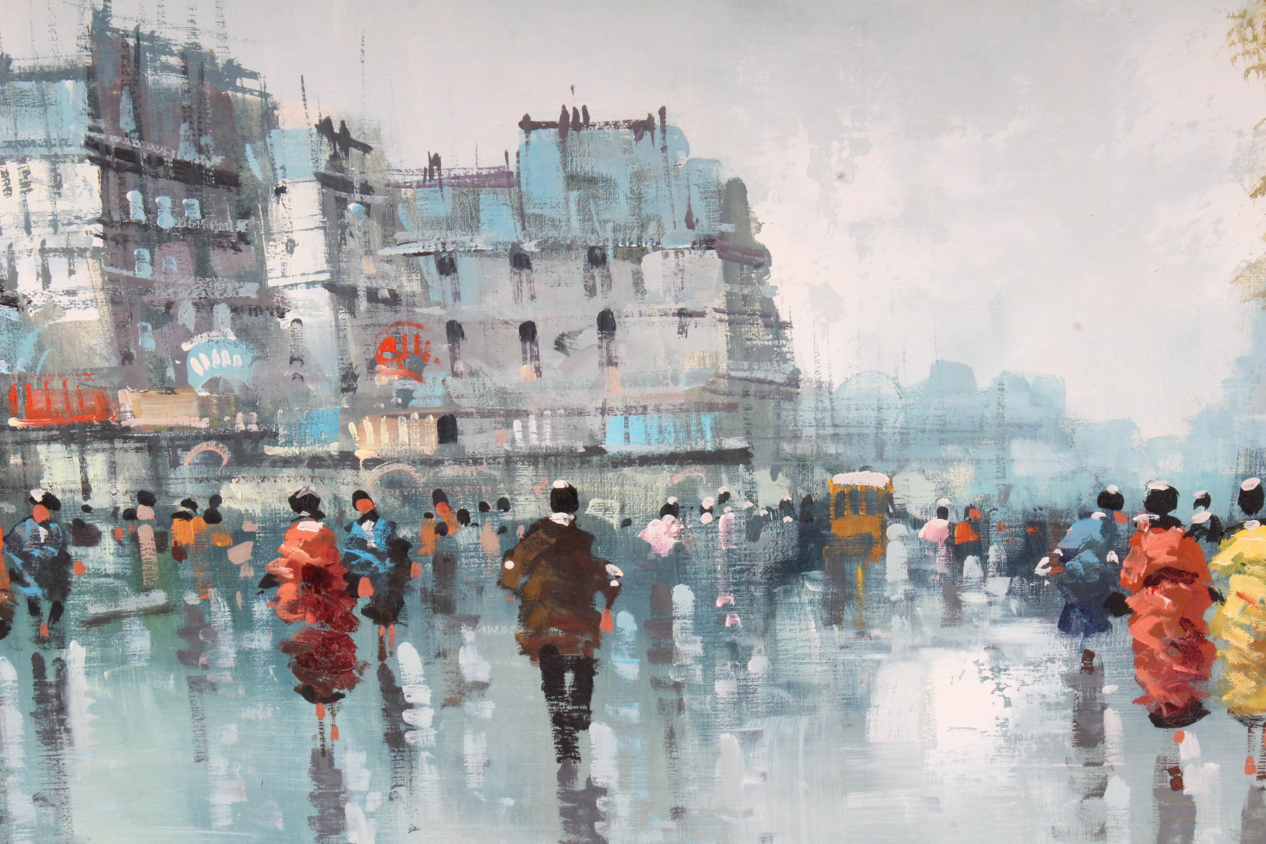 Antonio DeVity Parisian "Street Scene" Oil Painting