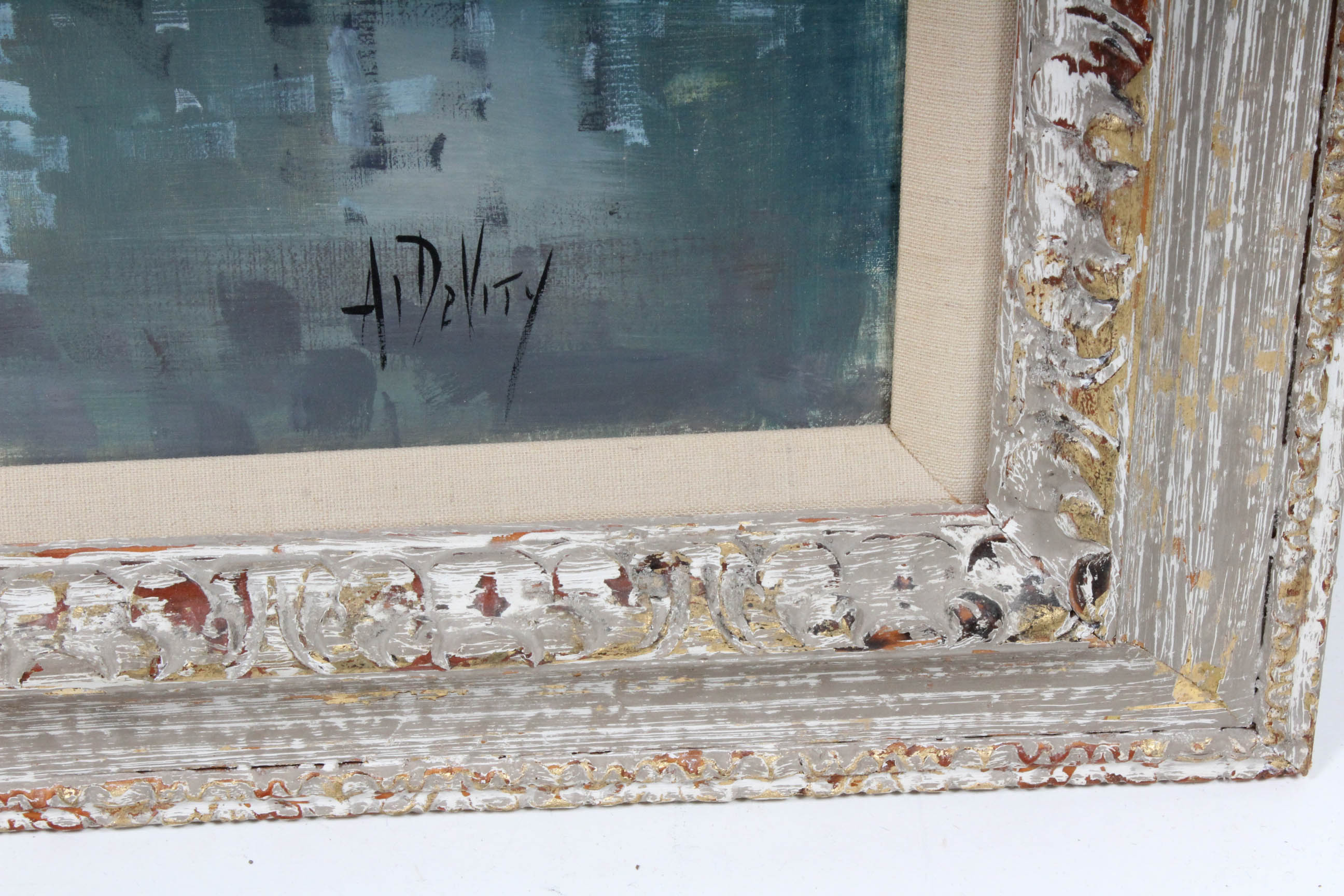 Antonio DeVity Parisian "Street Scene" Oil Painting