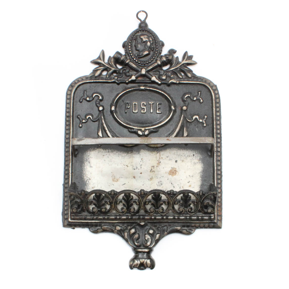 French Cast Iron Wall Letter Holder