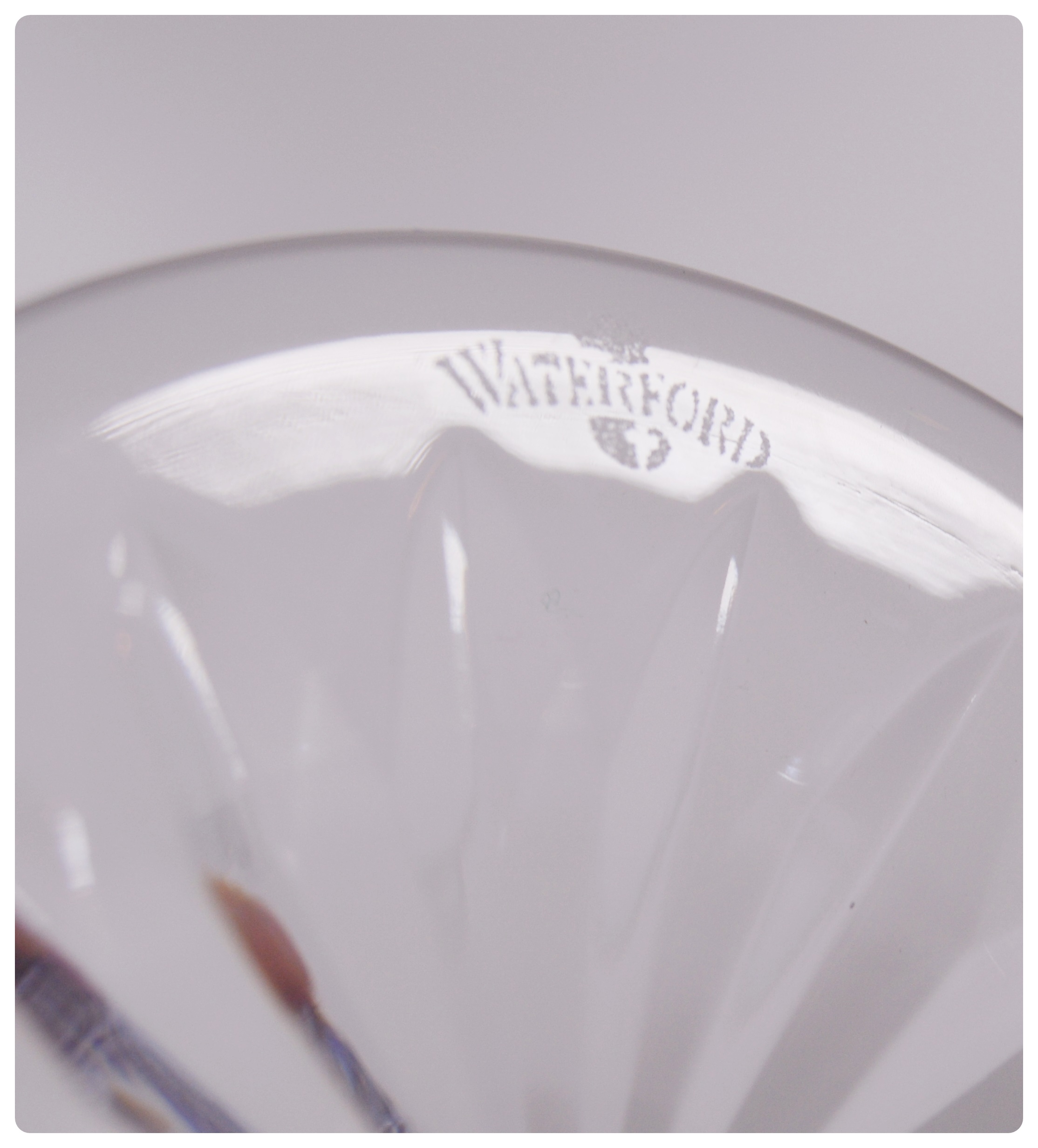 Waterford "Clarendon" Cobalt Blue Crystal Wine Hock Glasses