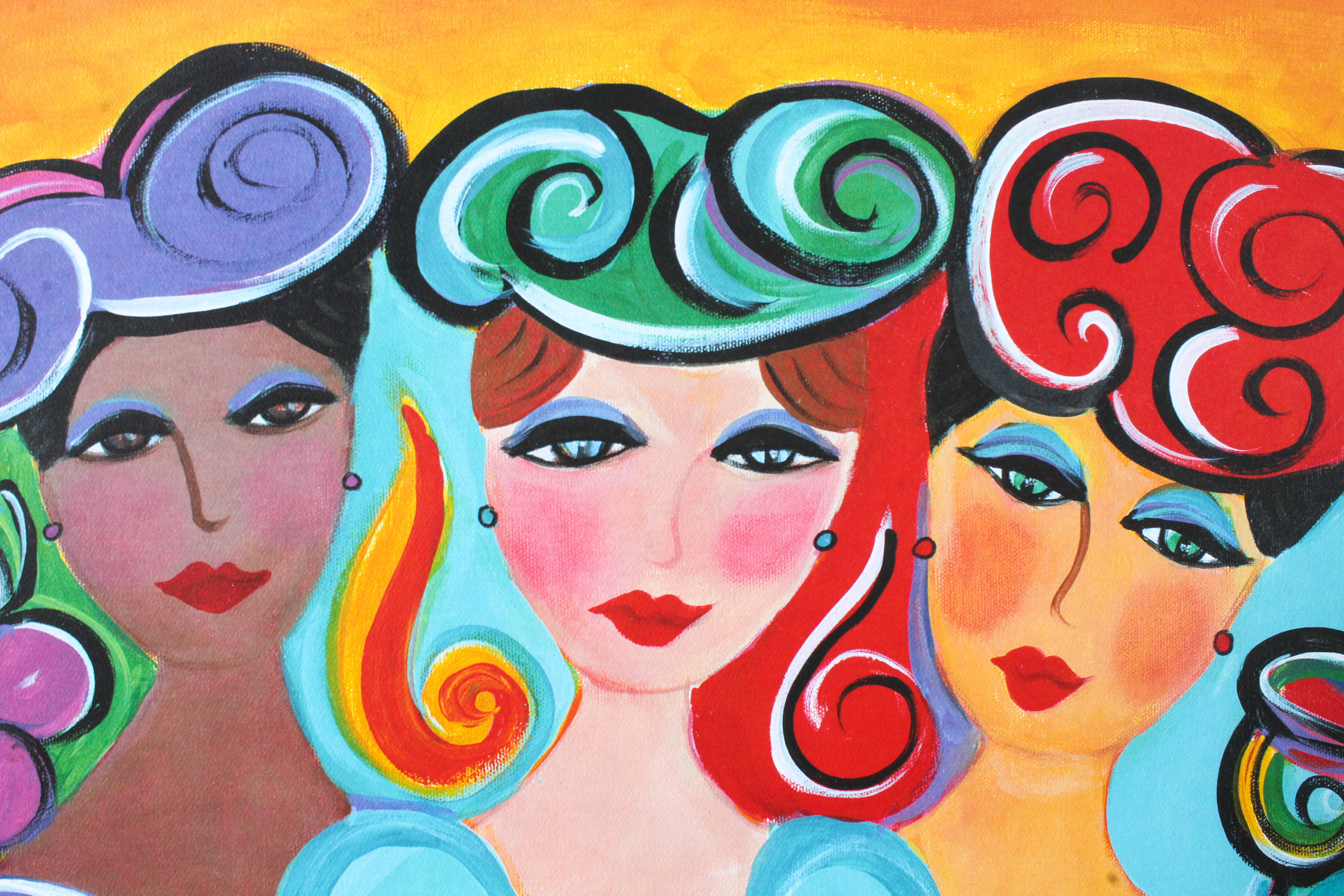 Barbara Katz Bierman Signed Limited Edition Lithograph "Happy Hour"