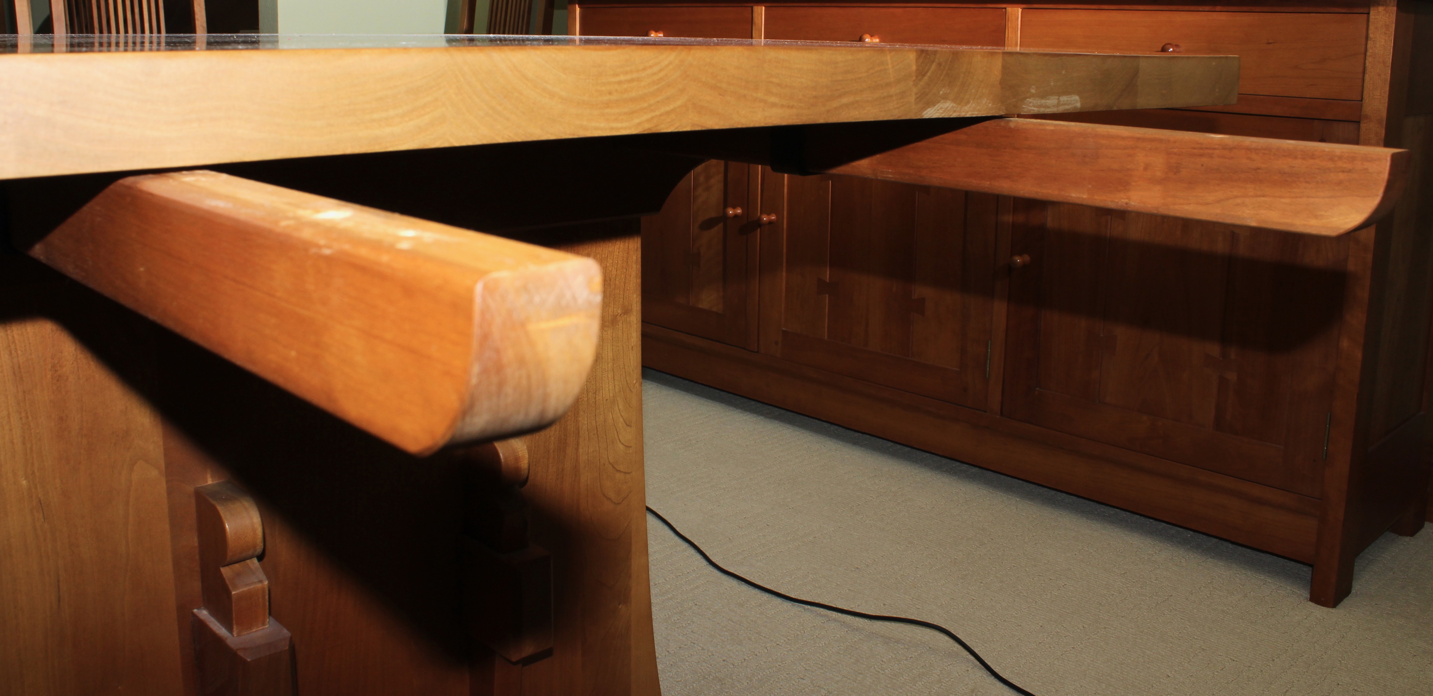 Stickley Mission Style Cherry Dining Table with Eight Chairs