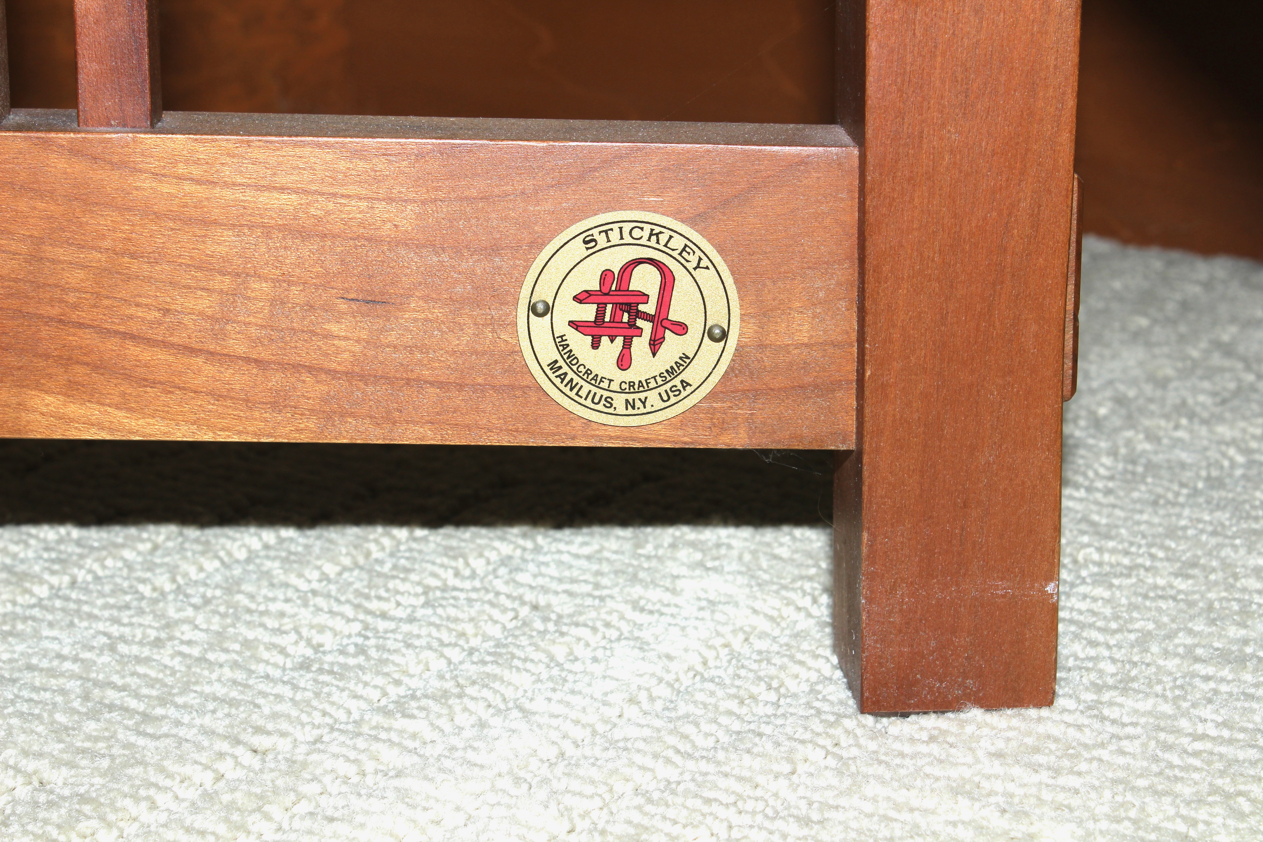 Stickley Mission Style Cherry Dining Table with Eight Chairs