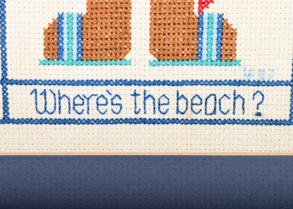 Framed Cross-Stitch Nursery Textiles