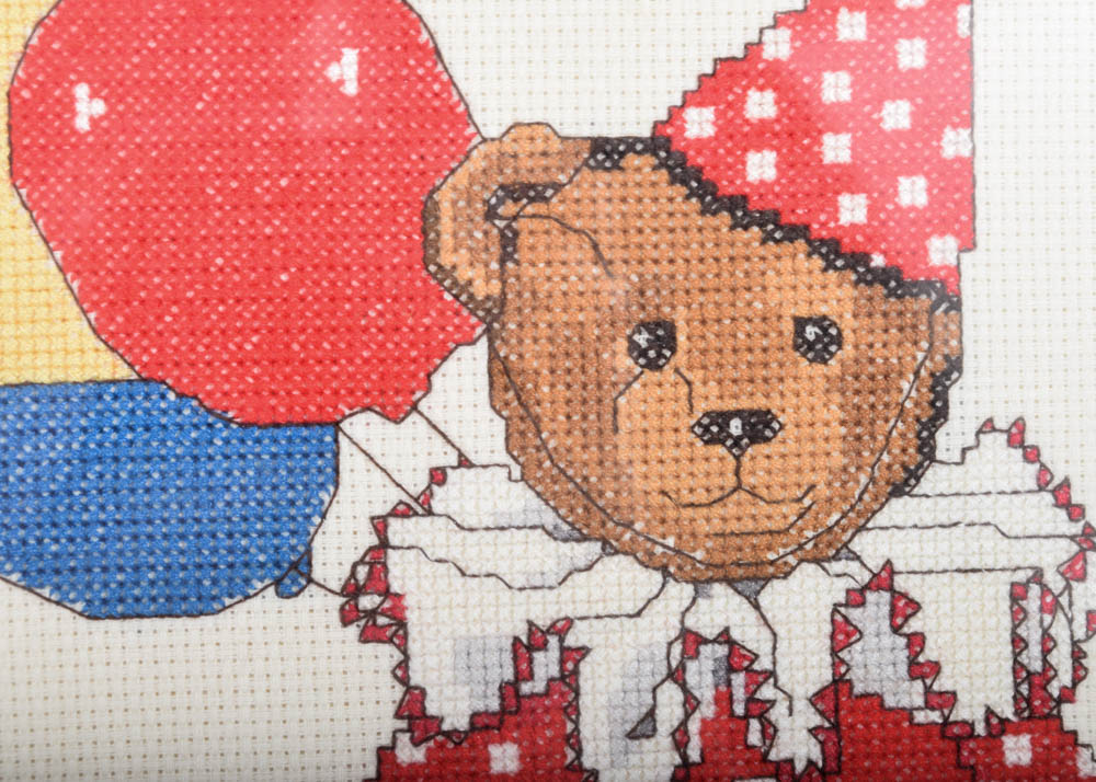 Framed Cross-Stitch Nursery Textiles
