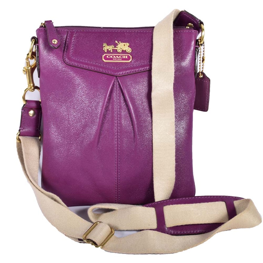 Coach Purple Leather Crossbody Bag