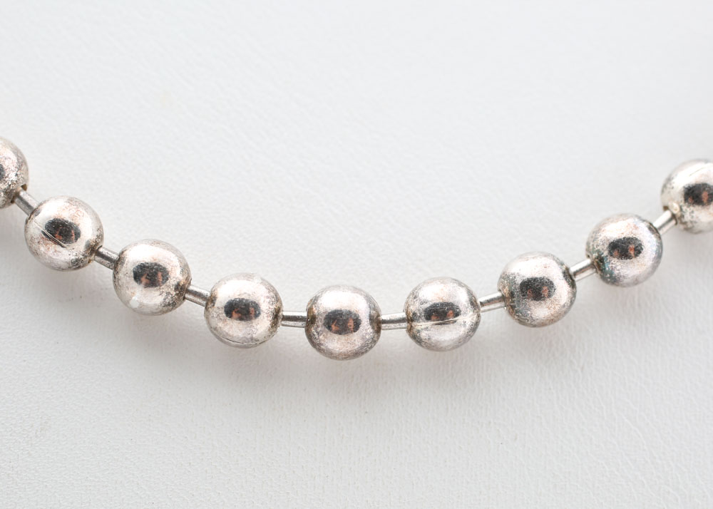 Sterling Silver Bead Necklace