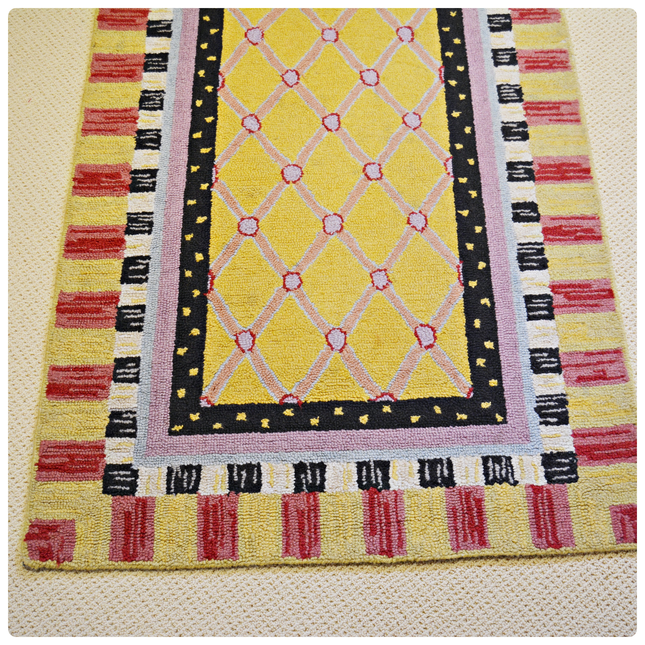 MacKenzie-Childs Tufted Hand Hooked Wool Runner Rug
