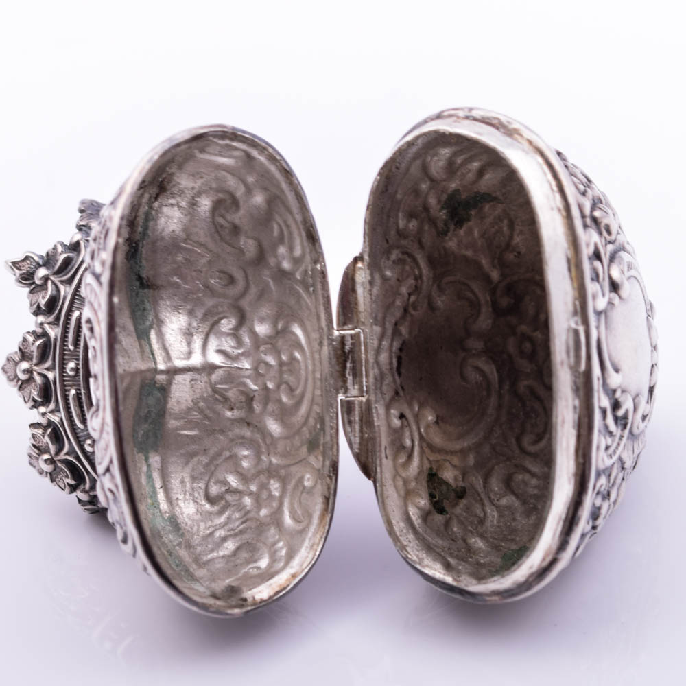 Sterling Silver Puffed Heart Pill Box Pendant