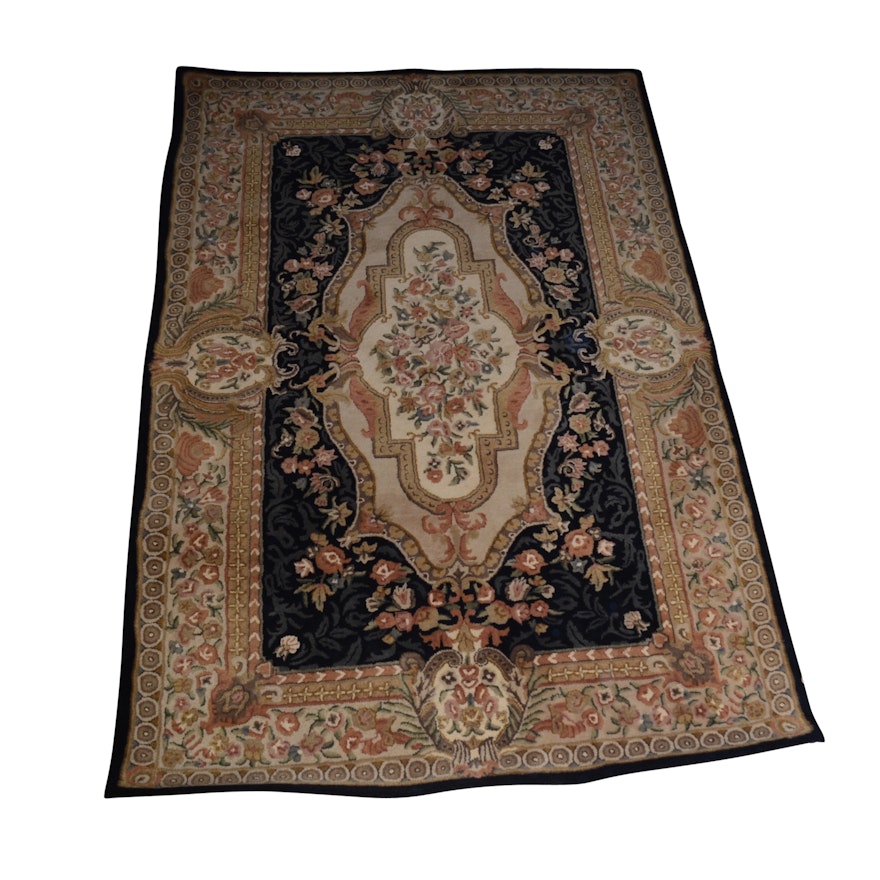 Hand Tufted Indian "Ashma Savonarie" Wool Area Rug