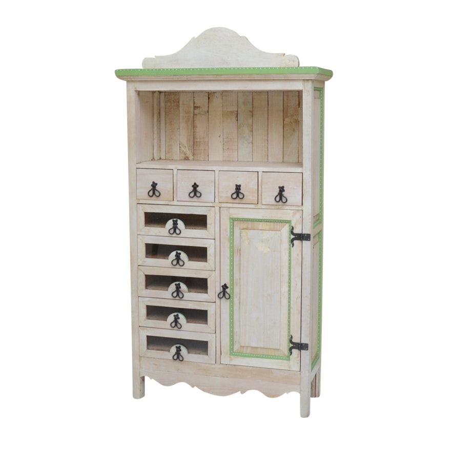 Rustic Style Painted Wood Cabinet