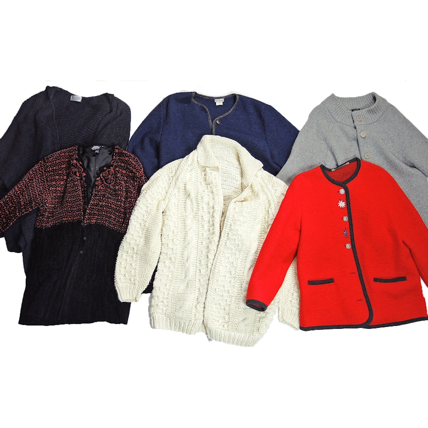 Women's Sweater Collection Including Icelandic Design, LL.Bean and Talbots