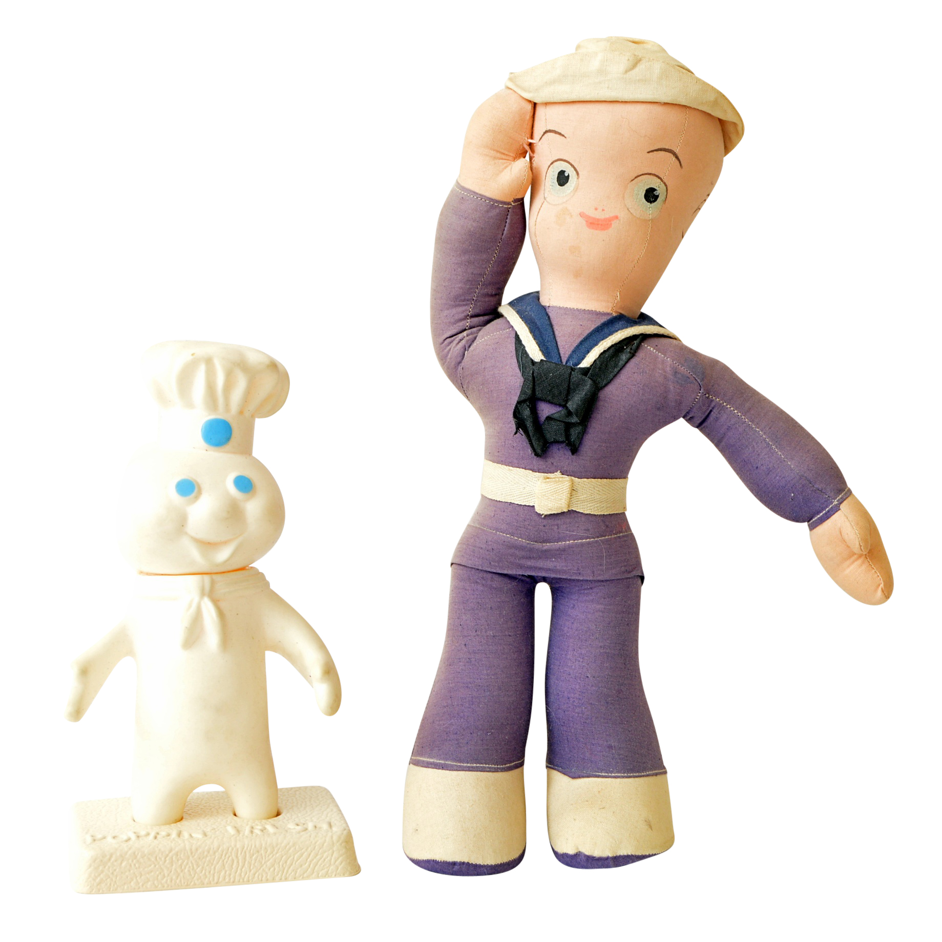 Pillsbury Poppin' Fresh Doll and Vintage Sailor Doll