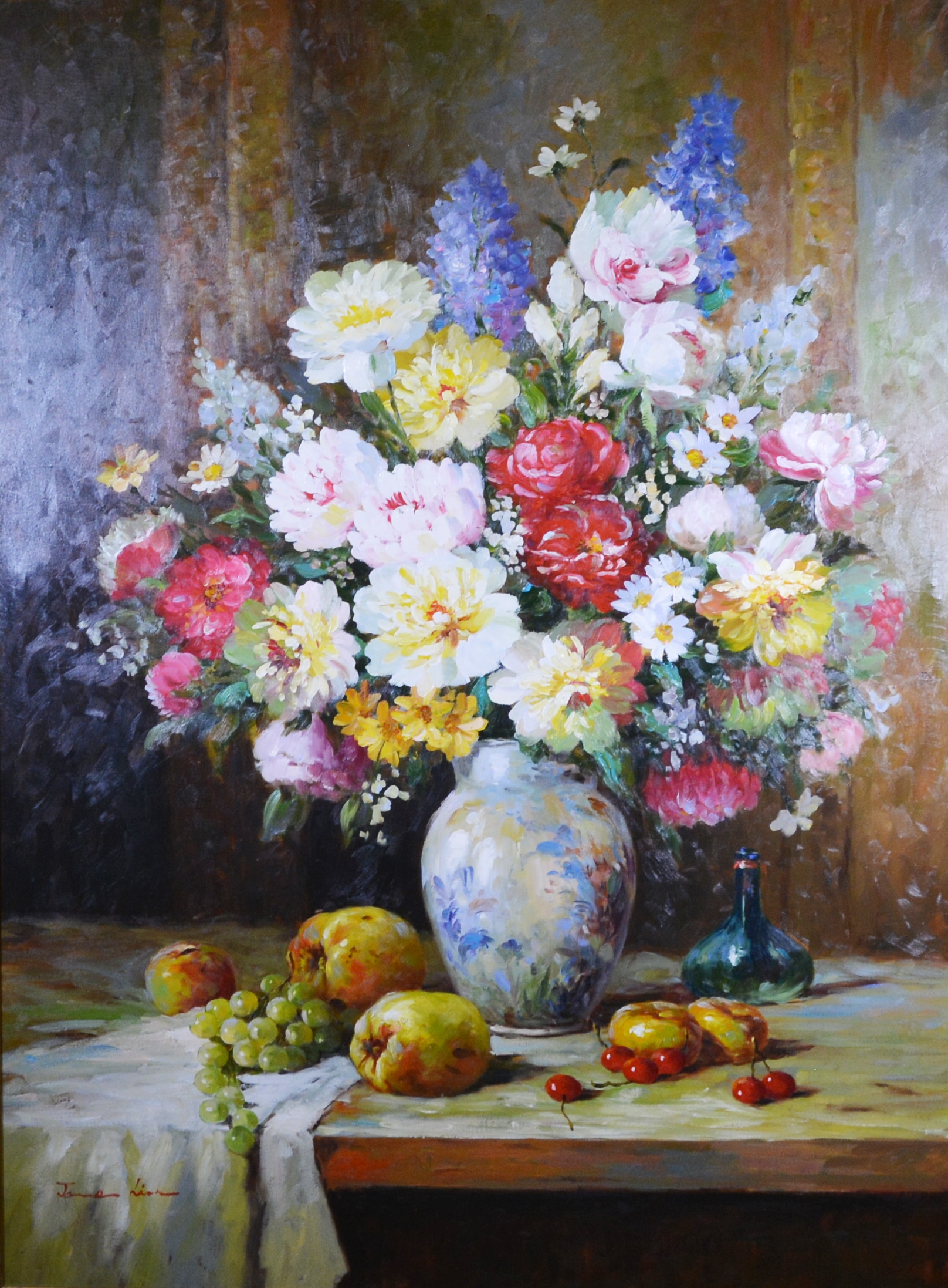 Jonathan Liam Original Oil Painting of Floral Still Life