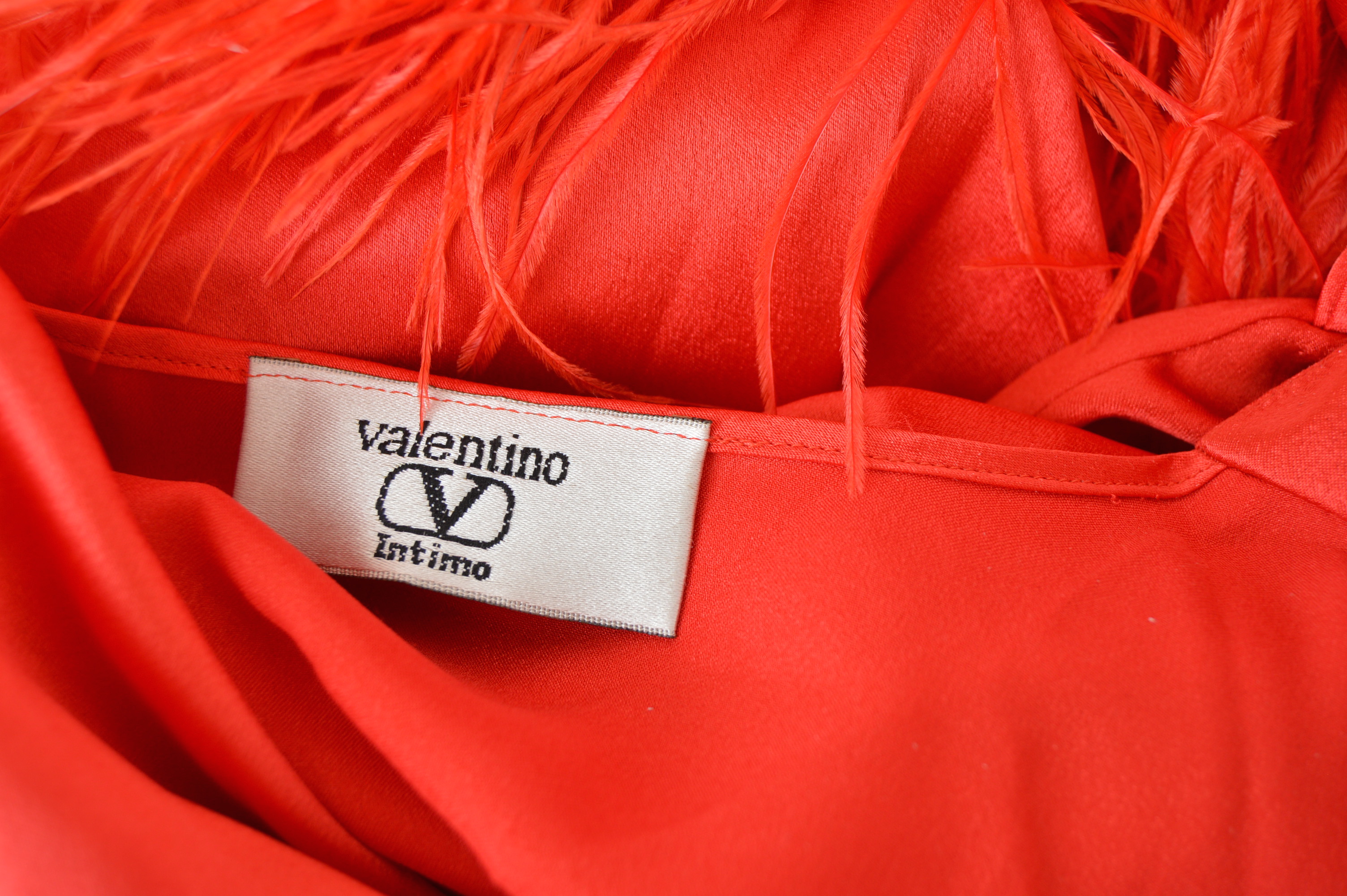 Pair of Vintage Marabou Feather-Trimmed Robes Including Valentino Intimo