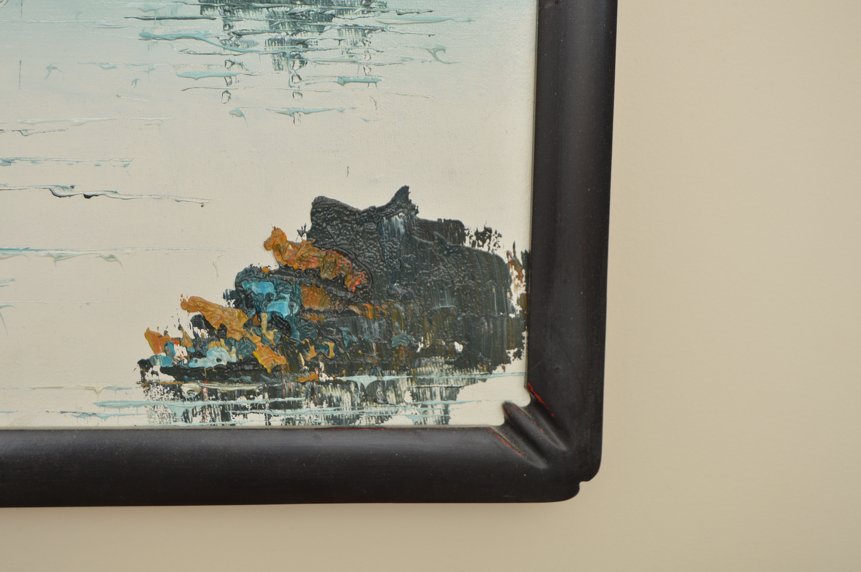 Mid Century Chinese Seascape Painting by Ming