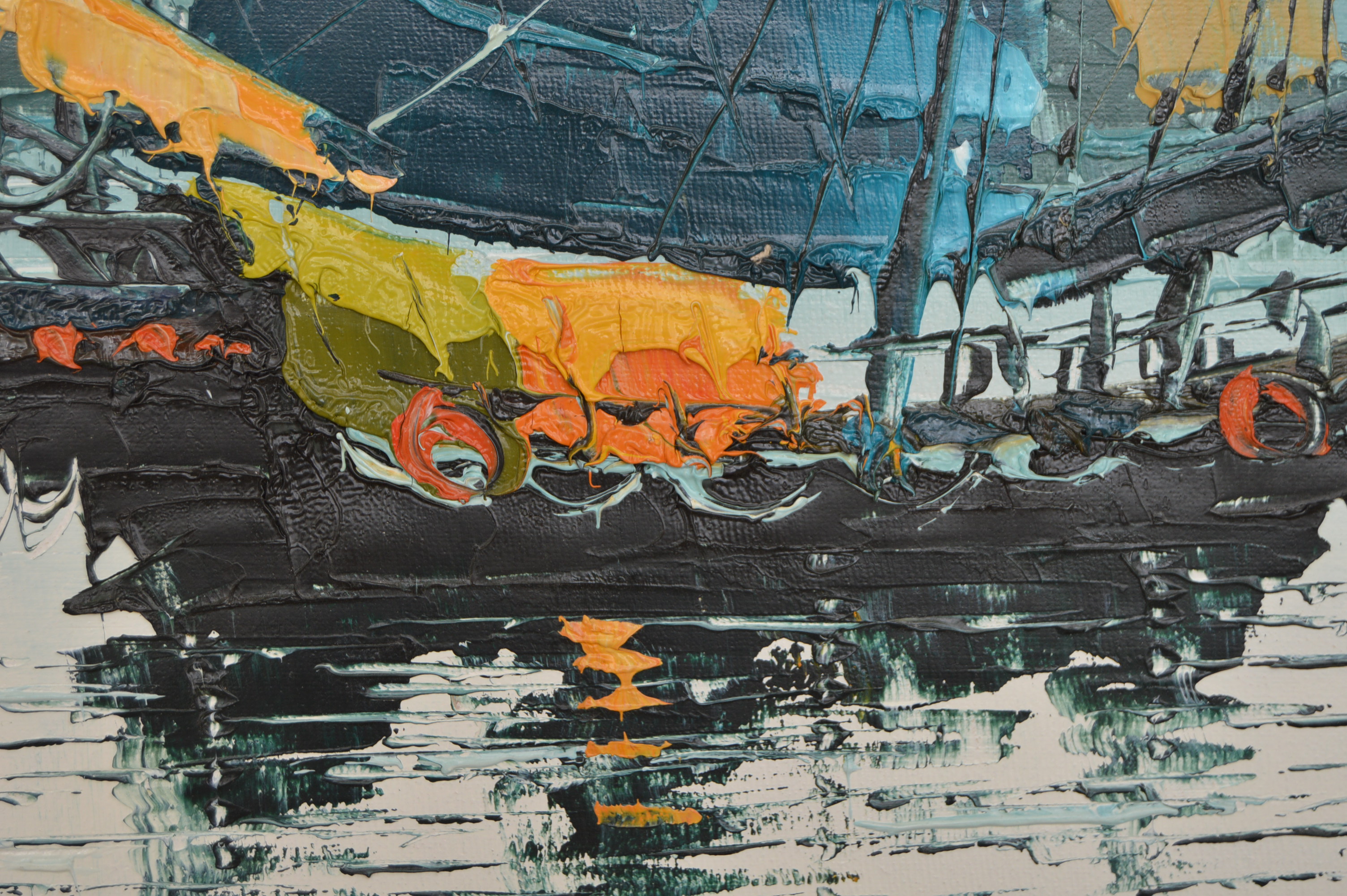 Mid Century Chinese Seascape Painting by Ming