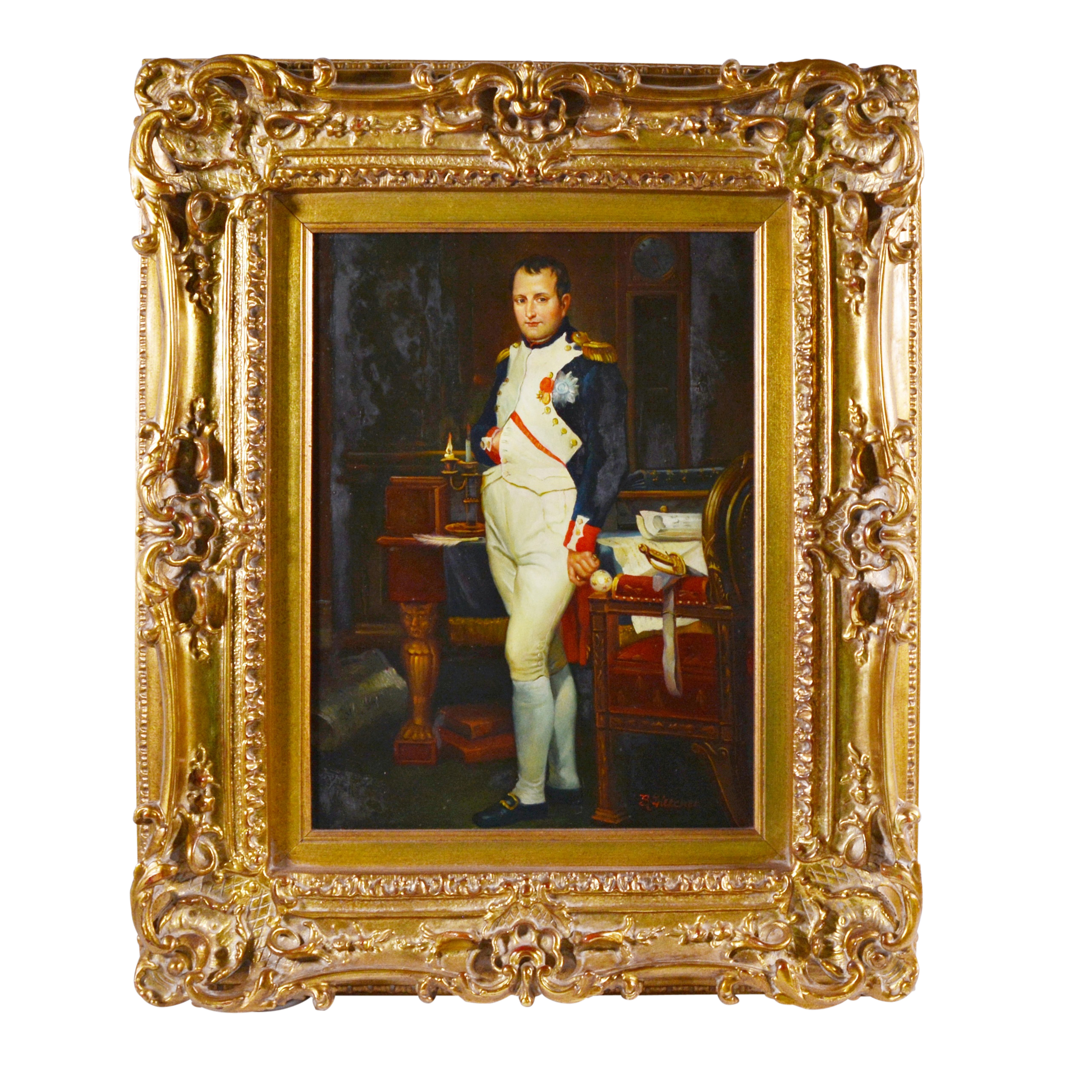 Reproduction Painting of Napoleon After Jacques-Louis David by B. Fletcher