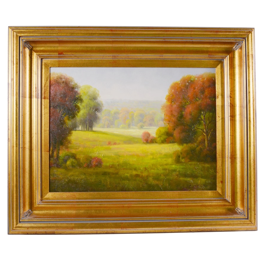 Cayne Original Oil Painting of Landscape