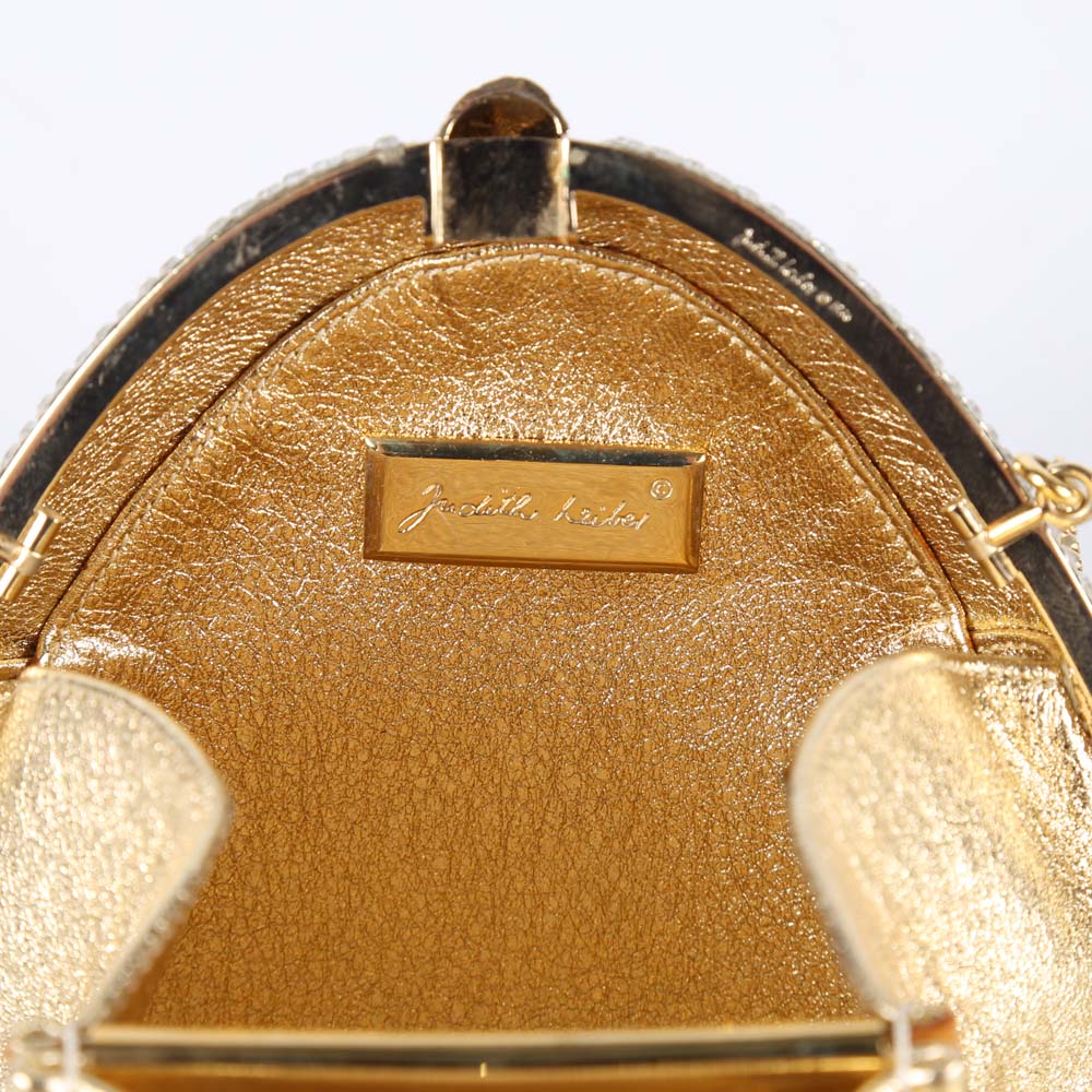 Judith Leiber Austrian Crystal Serpent Minaudière Evening Clutch Purse