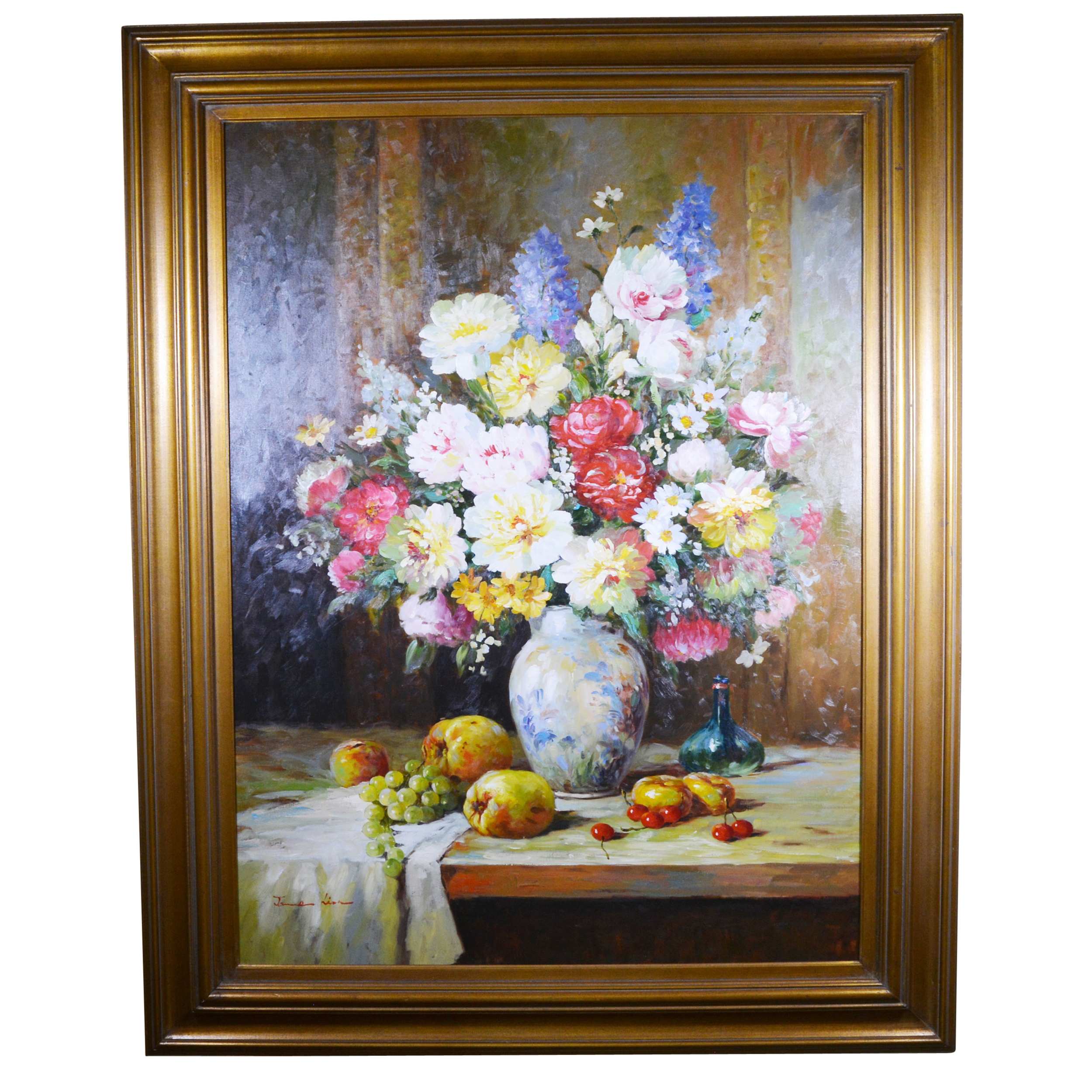 Jonathan Liam Original Oil Painting of Floral Still Life