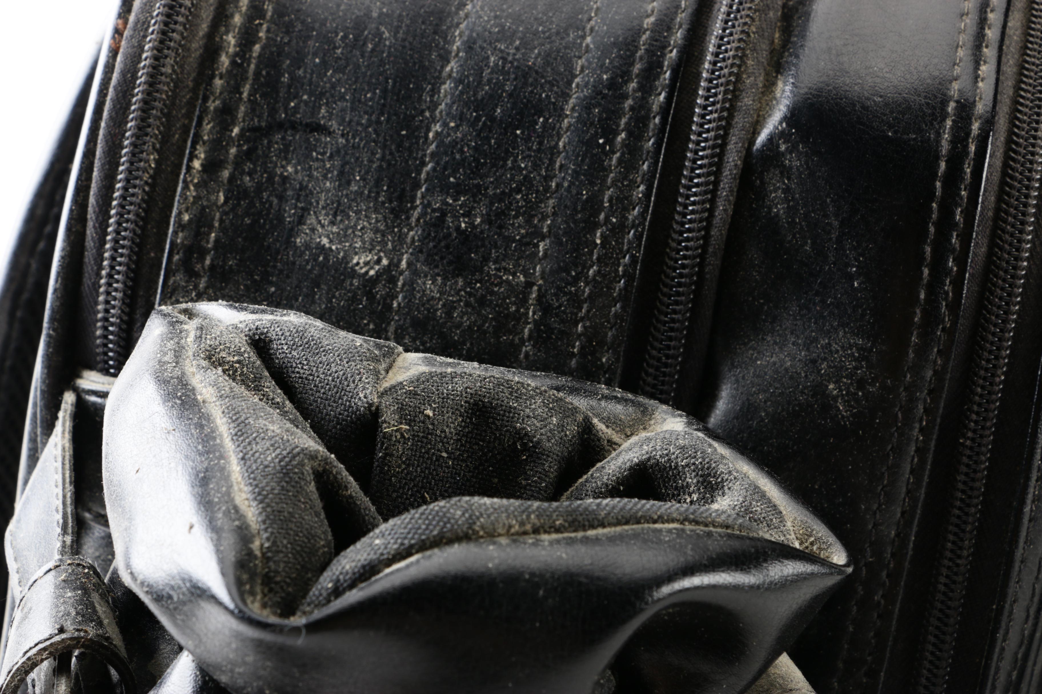 Vintage Legacy Black Leather Picnic Backpack