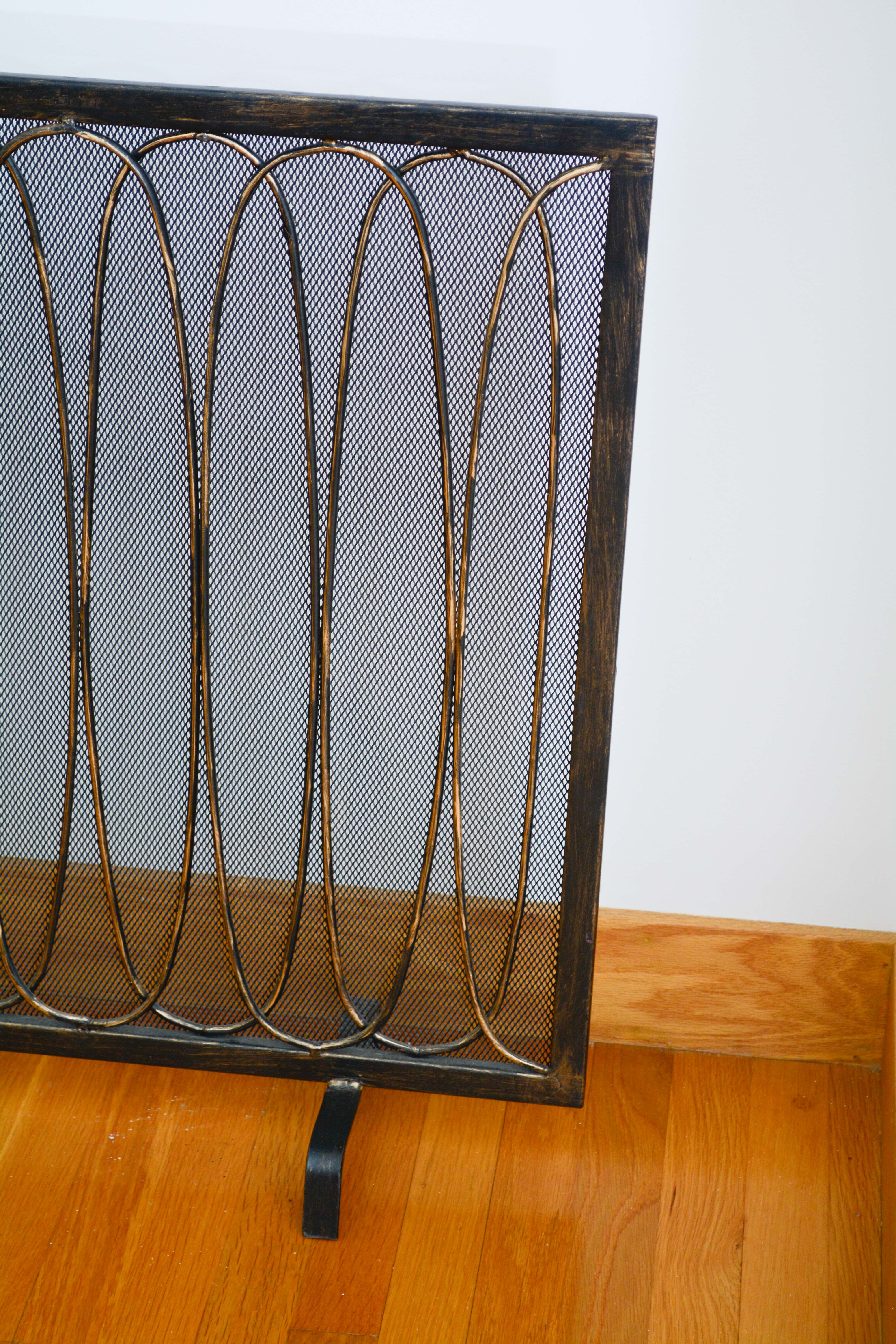 Mid-Century Style Fireplace Screen