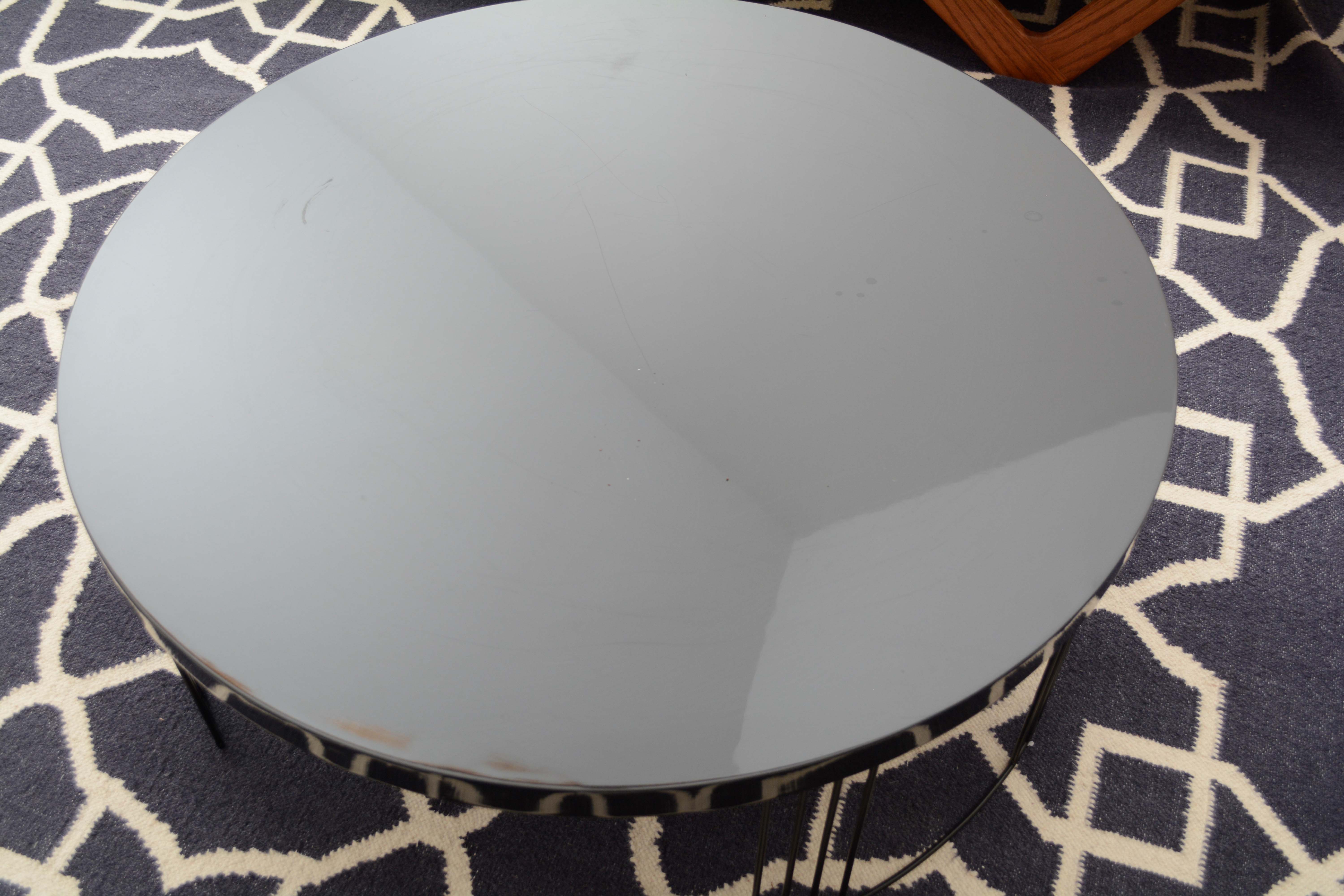 Black Lacquered Modern Style Coffee Table