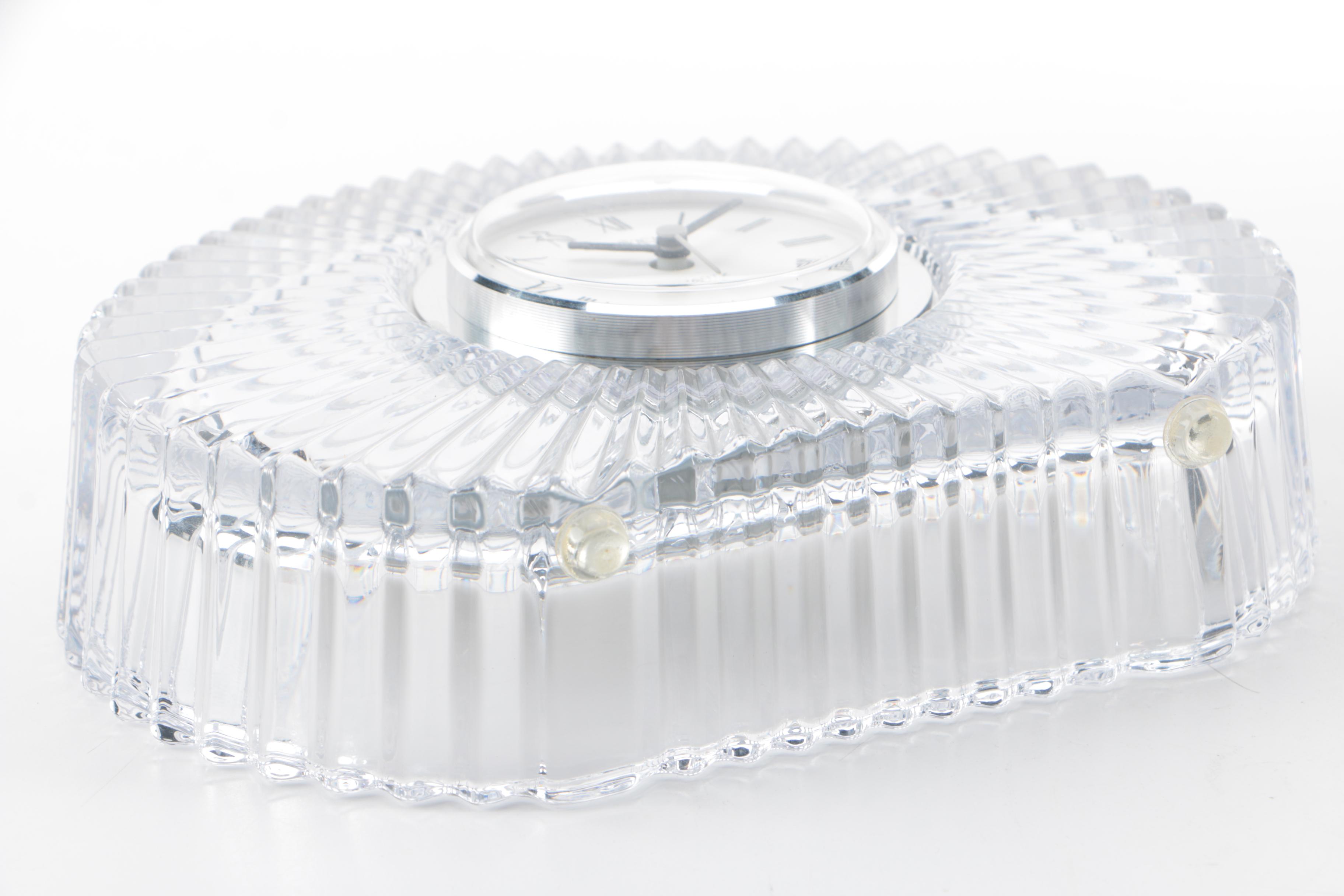 Cut Crystal and Glass Shelf Clocks including Mikasa
