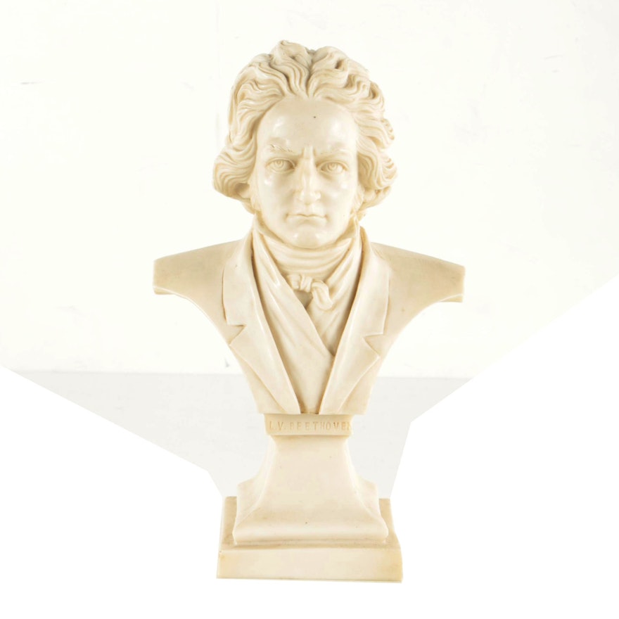 Cast Resin Bust of Beethoven