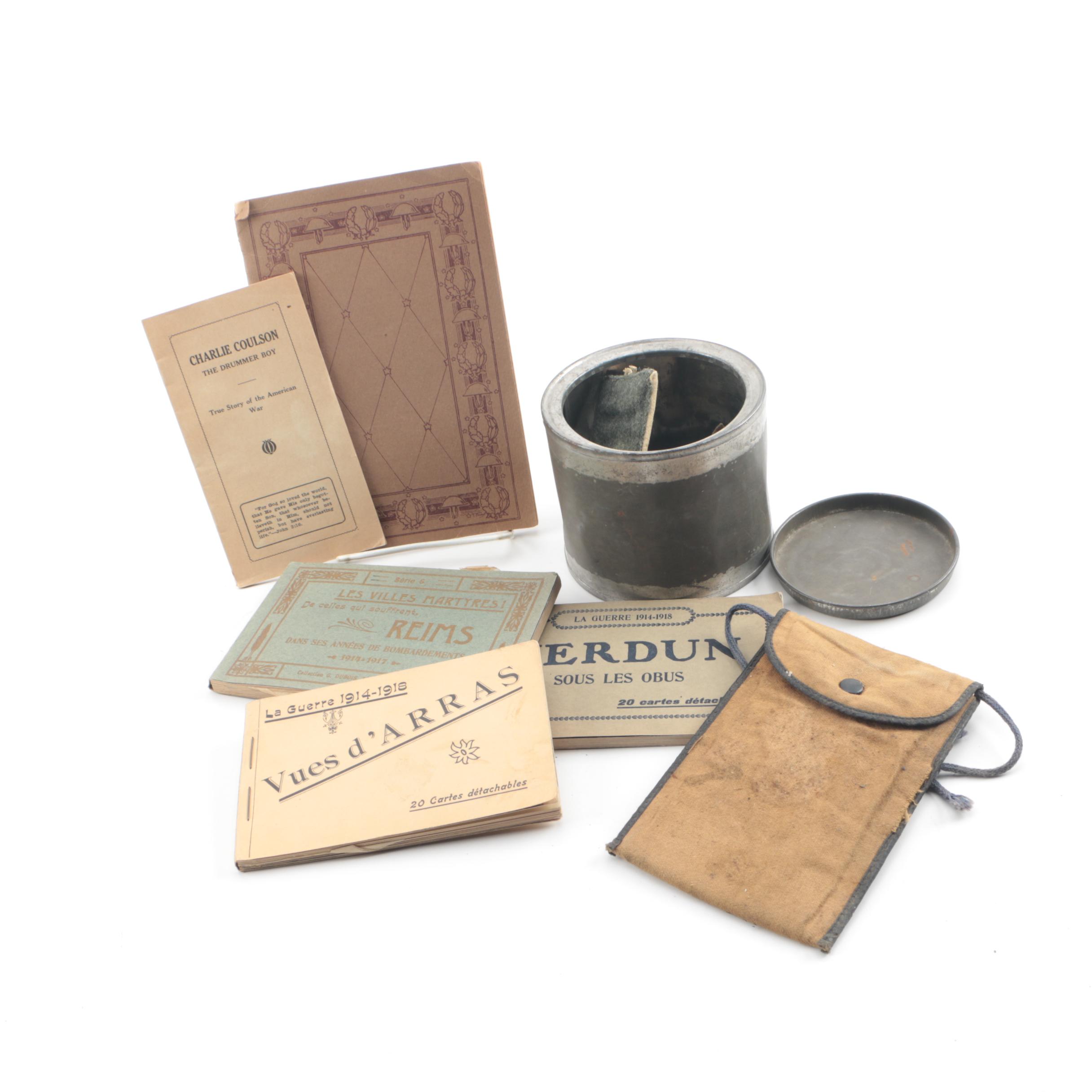 WWI American Dog Tags, Early 20th Century Postcard Books and More