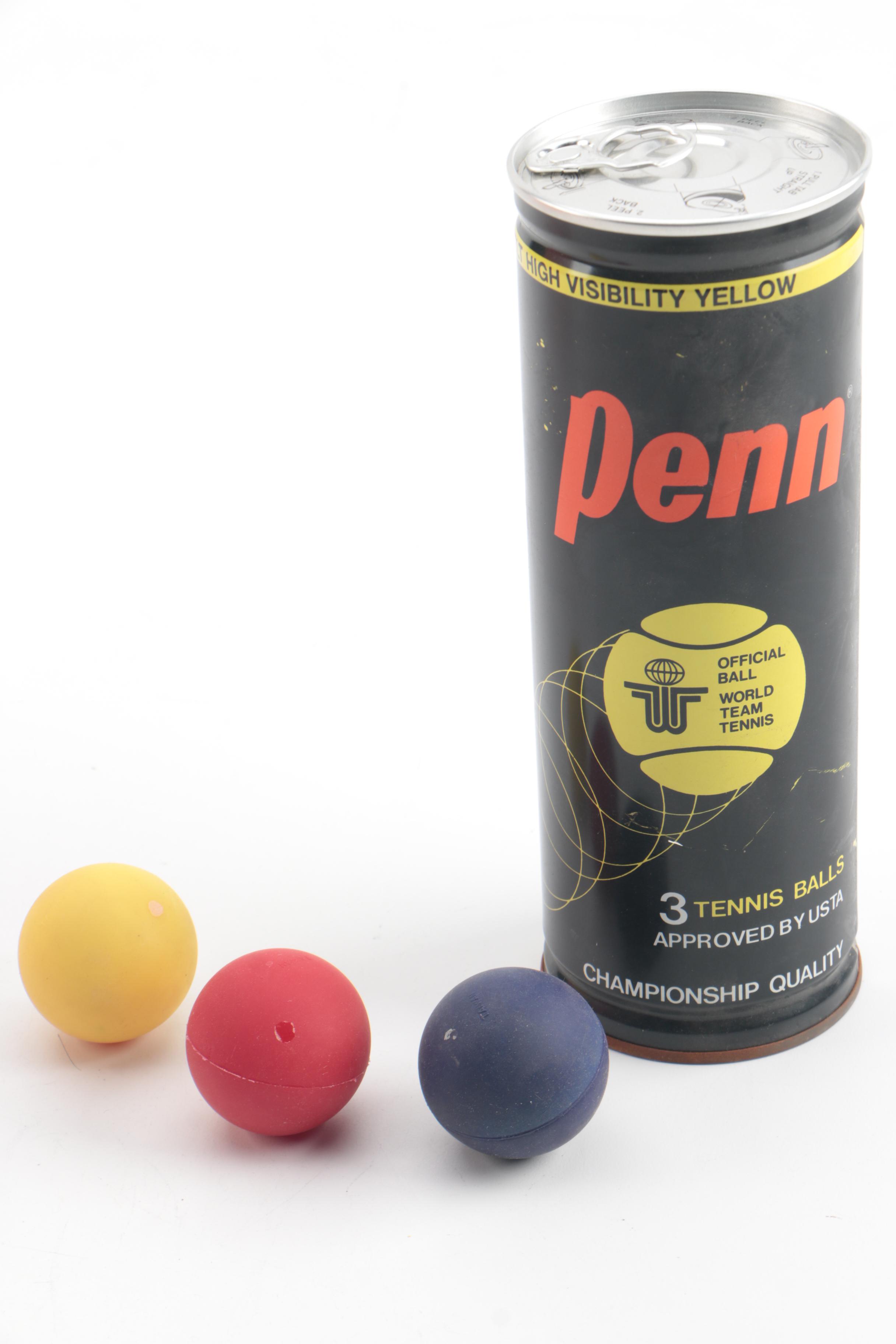 Vintage Tennis, Ping Pong, and Badminton Equipment and Cooler