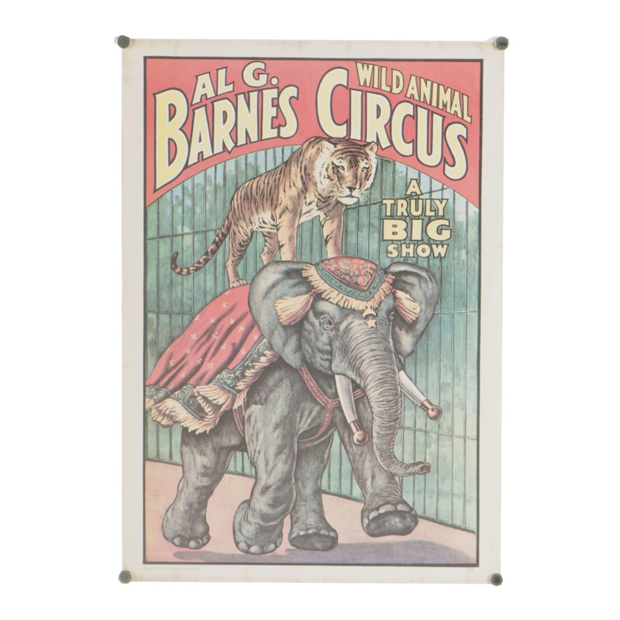 Al G. Barnes Wild Animal Circus Poster