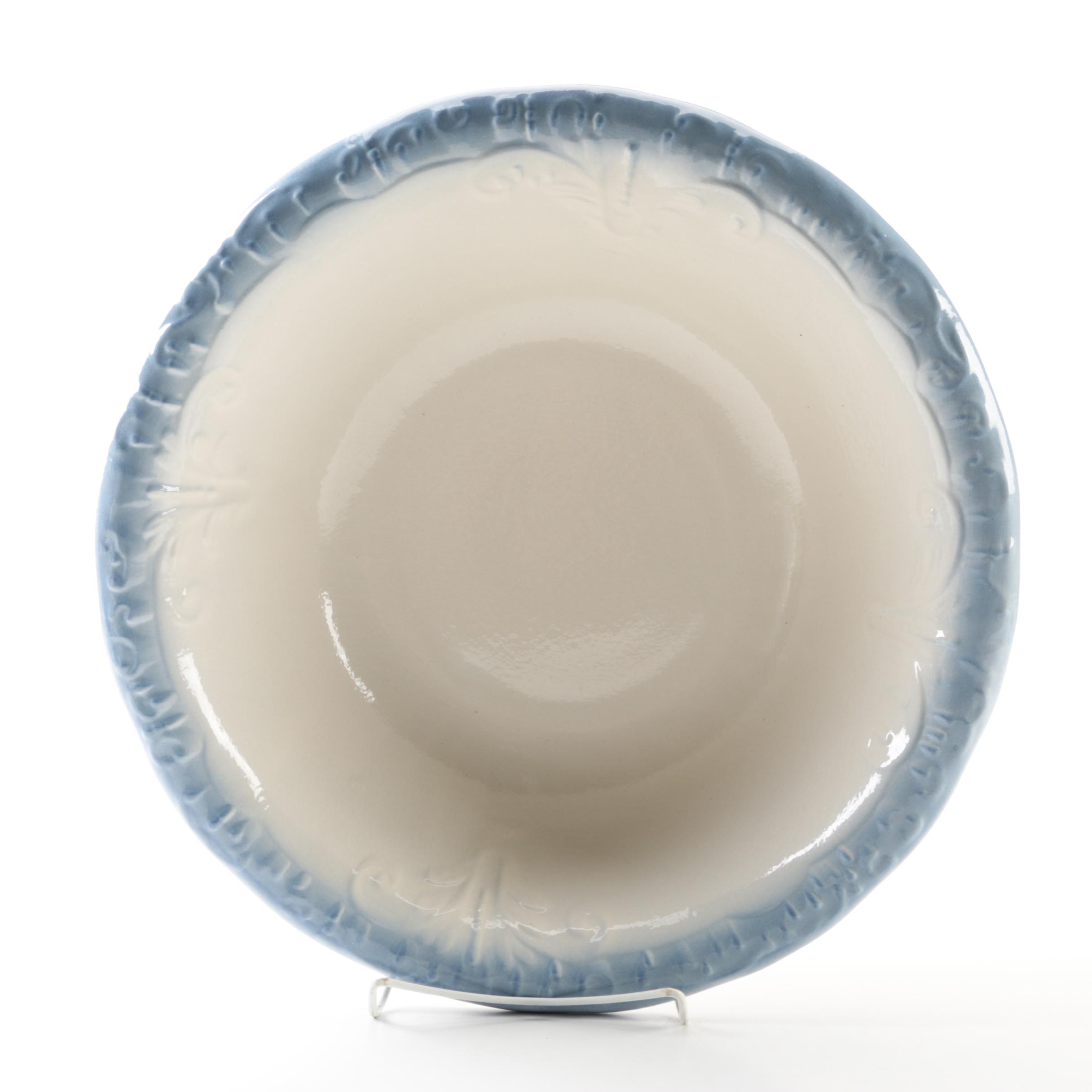 Floral and Scroll Ironstone Water Pitcher and Wash Basin