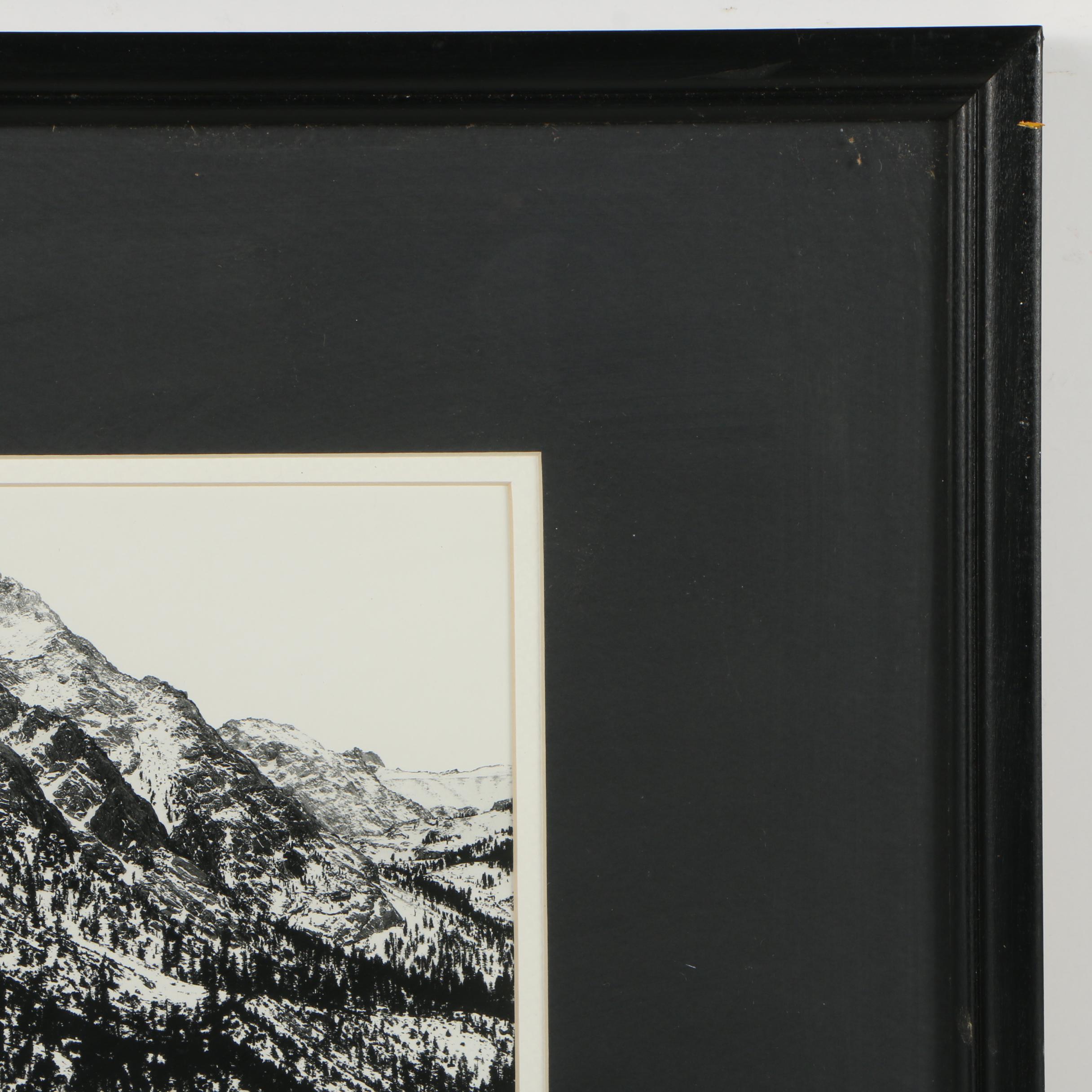 Offset Lithograph after Ansel Adams "Lone Pine Peak"