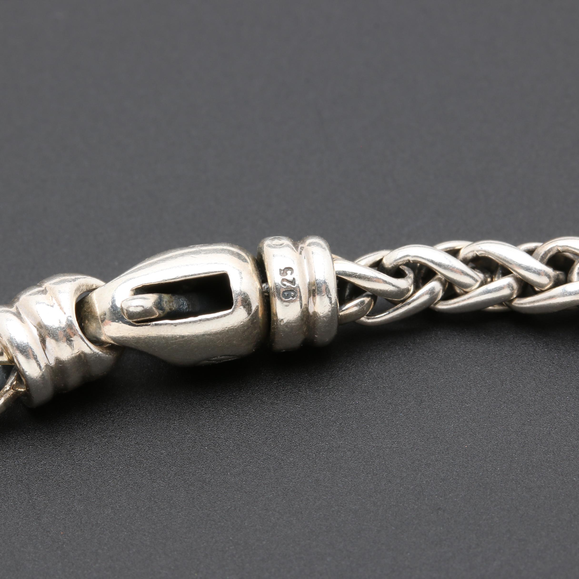 David Yurman Sterling Silver Wheat Chain Necklace