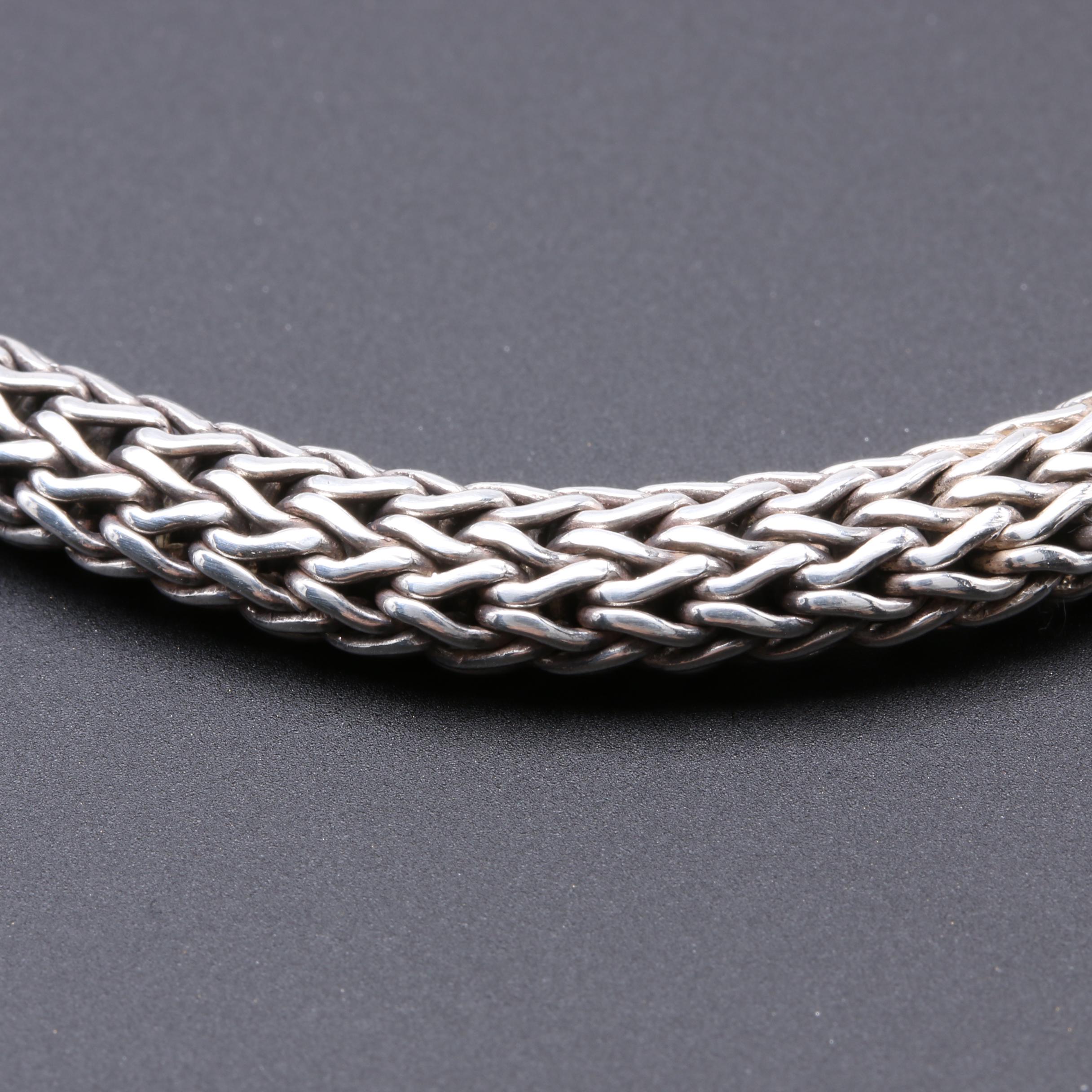 John Hardy Sterling Silver and 18K Yellow Gold Necklace