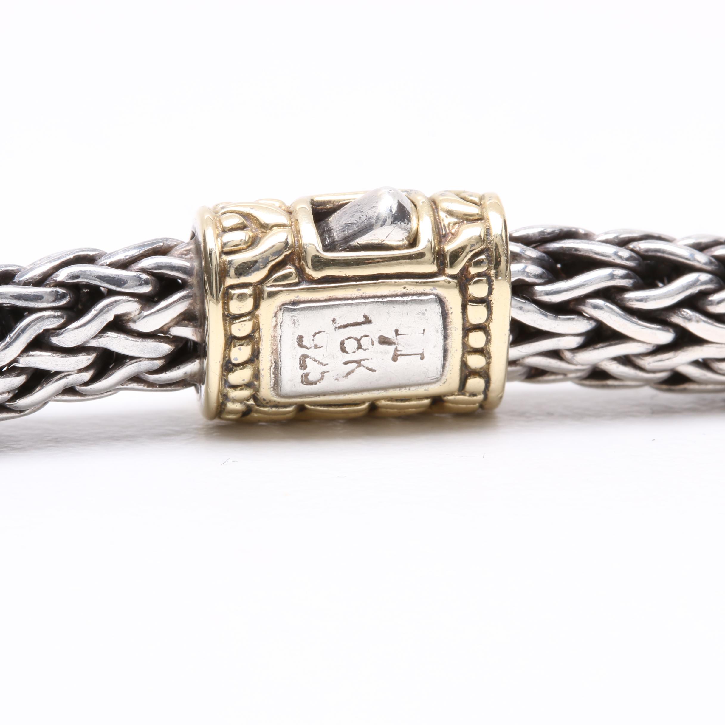 John Hardy Sterling Silver and 18K Yellow Gold Necklace