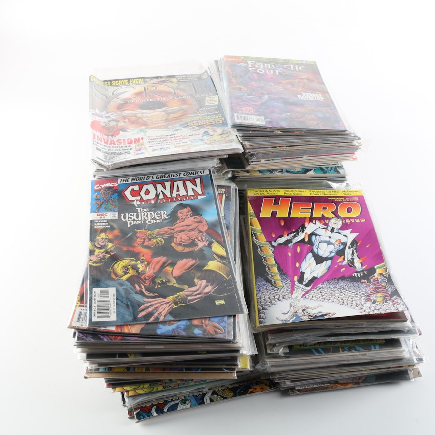 Modern Age Comics Including Fantastic Four and Magazines