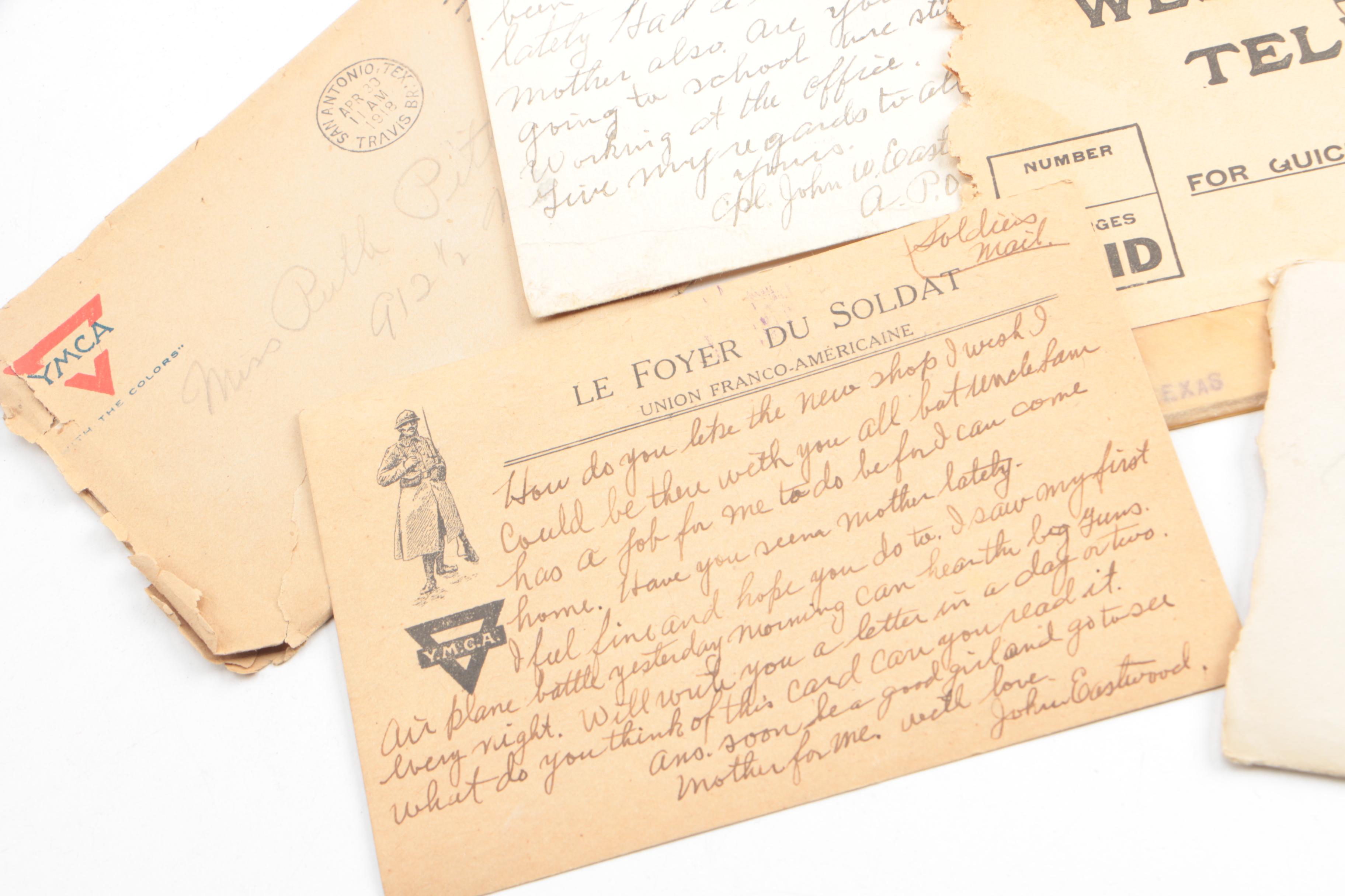 WWI Uniform with Letters to Home, Printing Plates and More