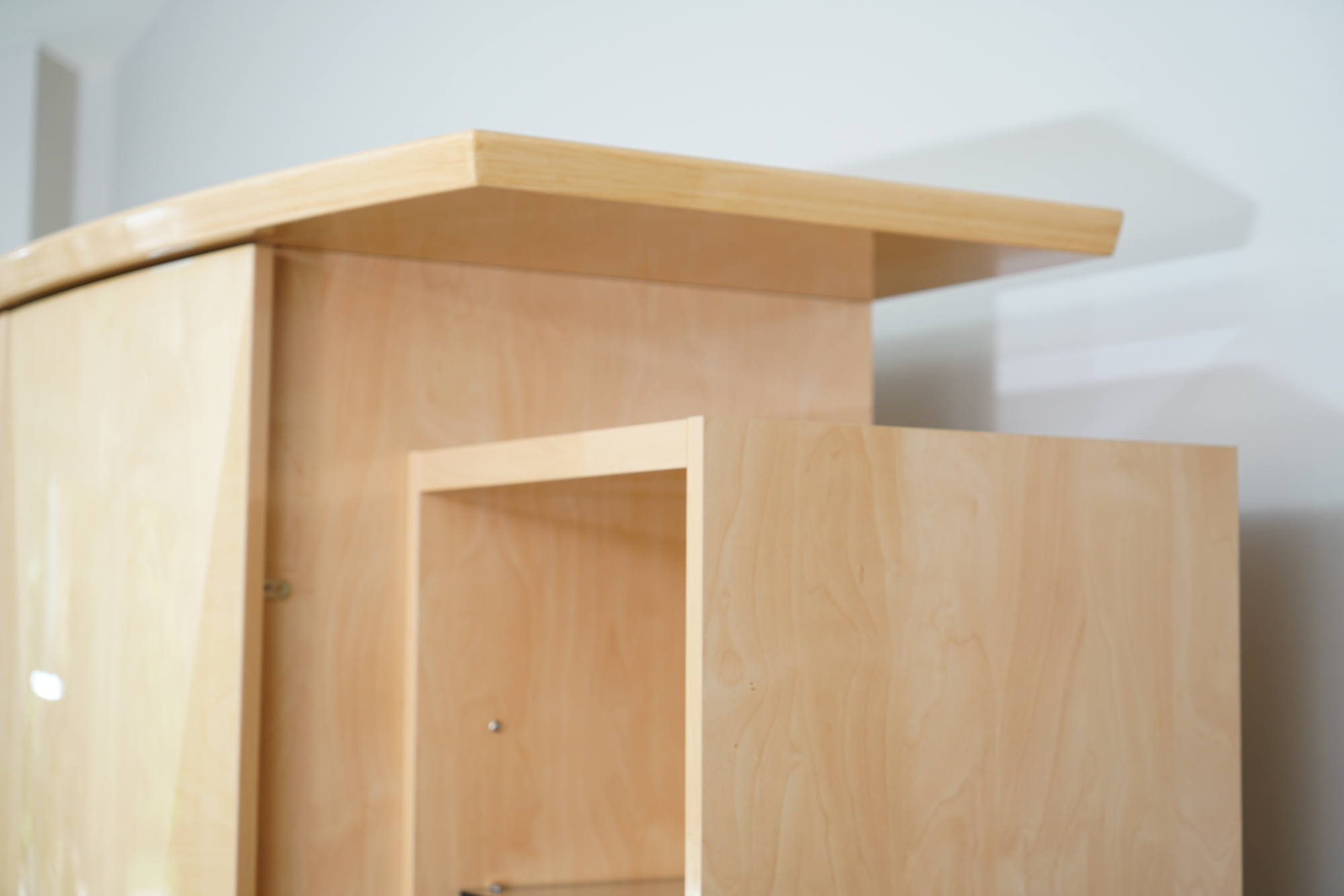 Contemporary Maple Laminate Entertainment Armoire