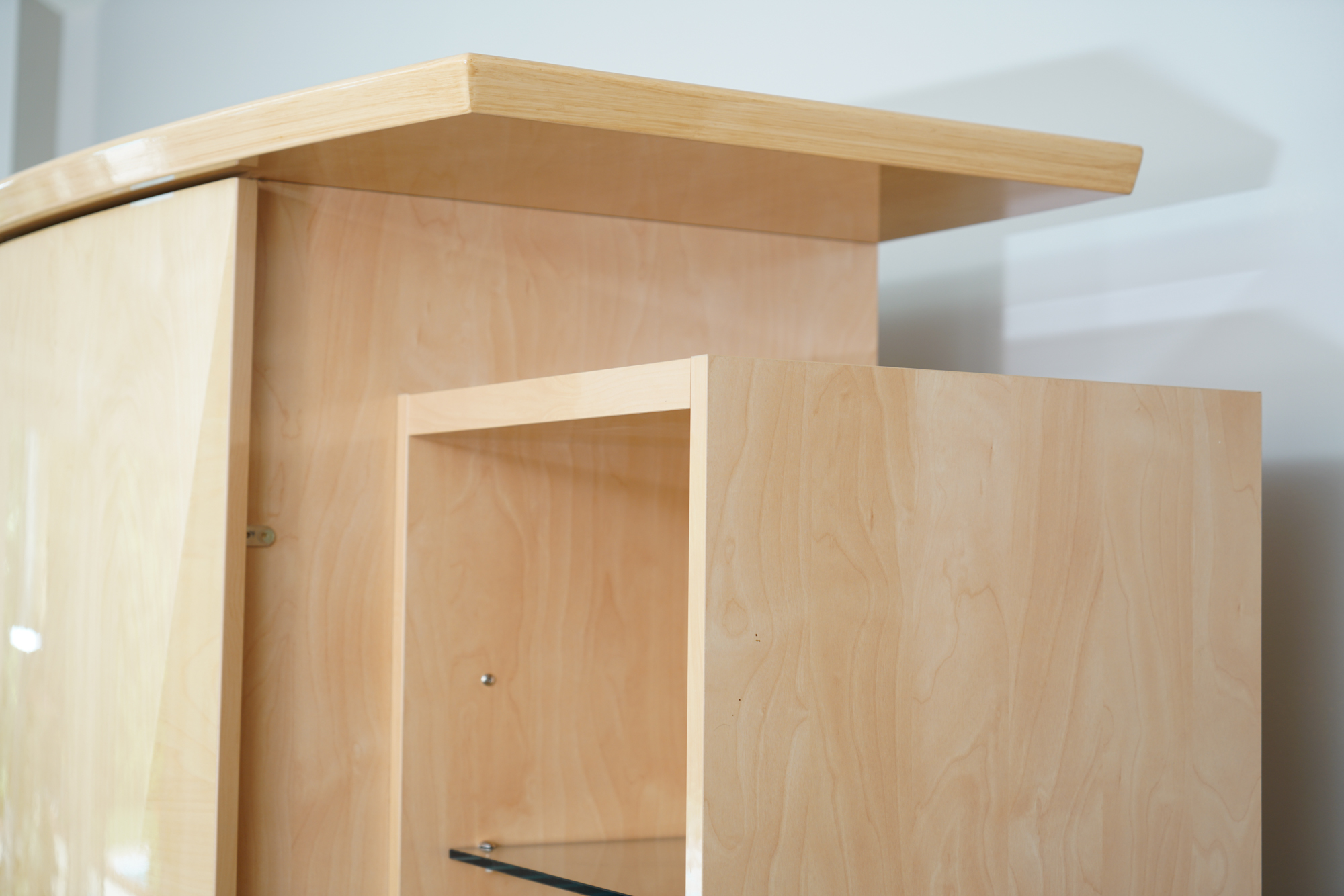 Contemporary Maple Laminate Entertainment Armoire