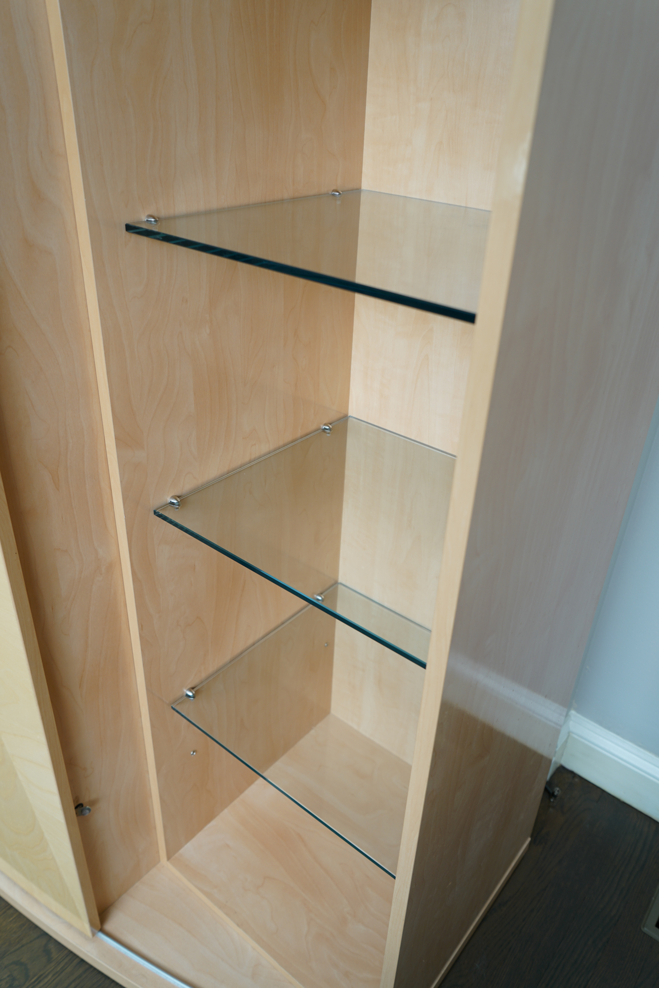 Contemporary Maple Laminate Entertainment Armoire