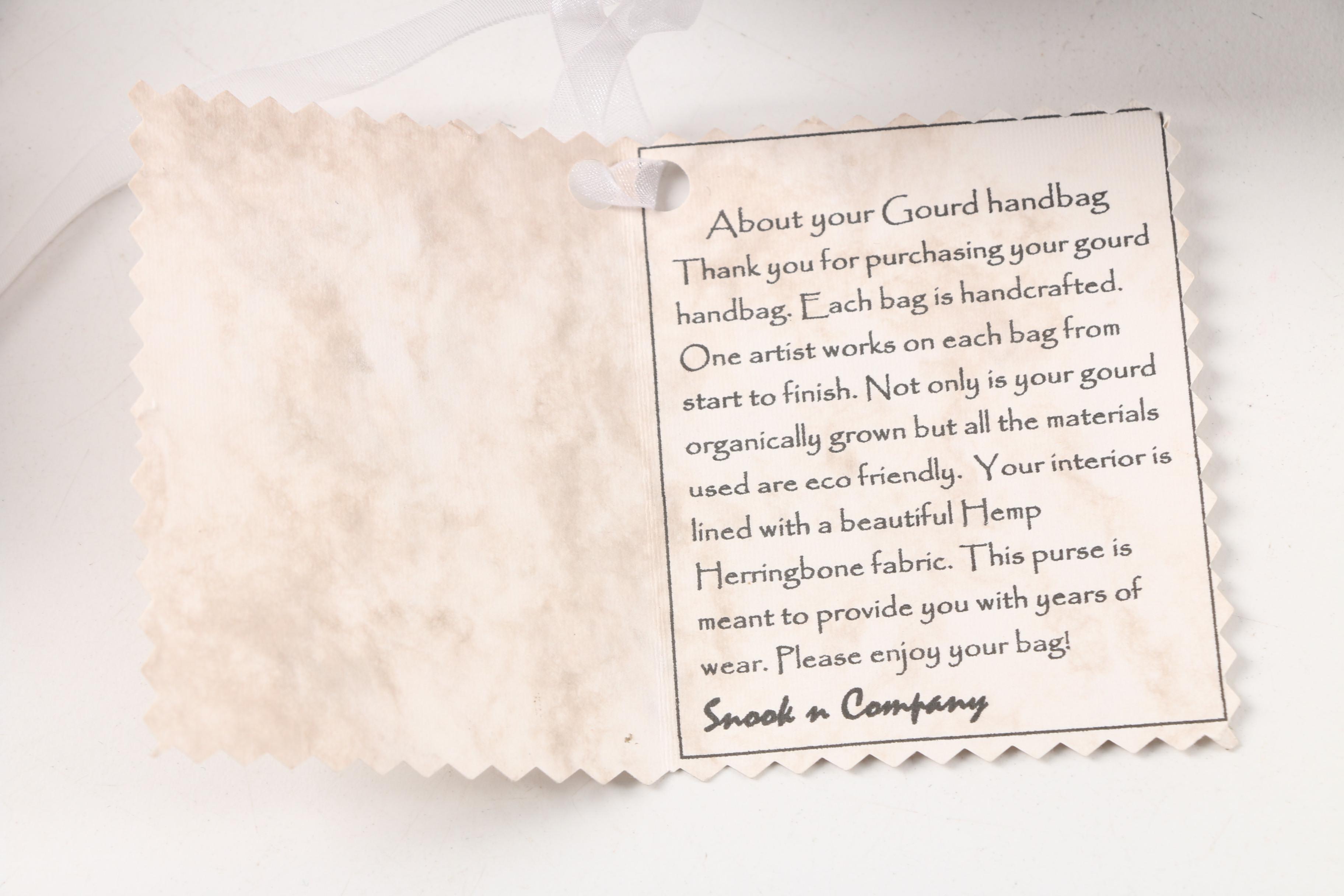 Snook 'n' Company Hand-Decorated and Signed "Beautiful Stallion" Gourd Handbag