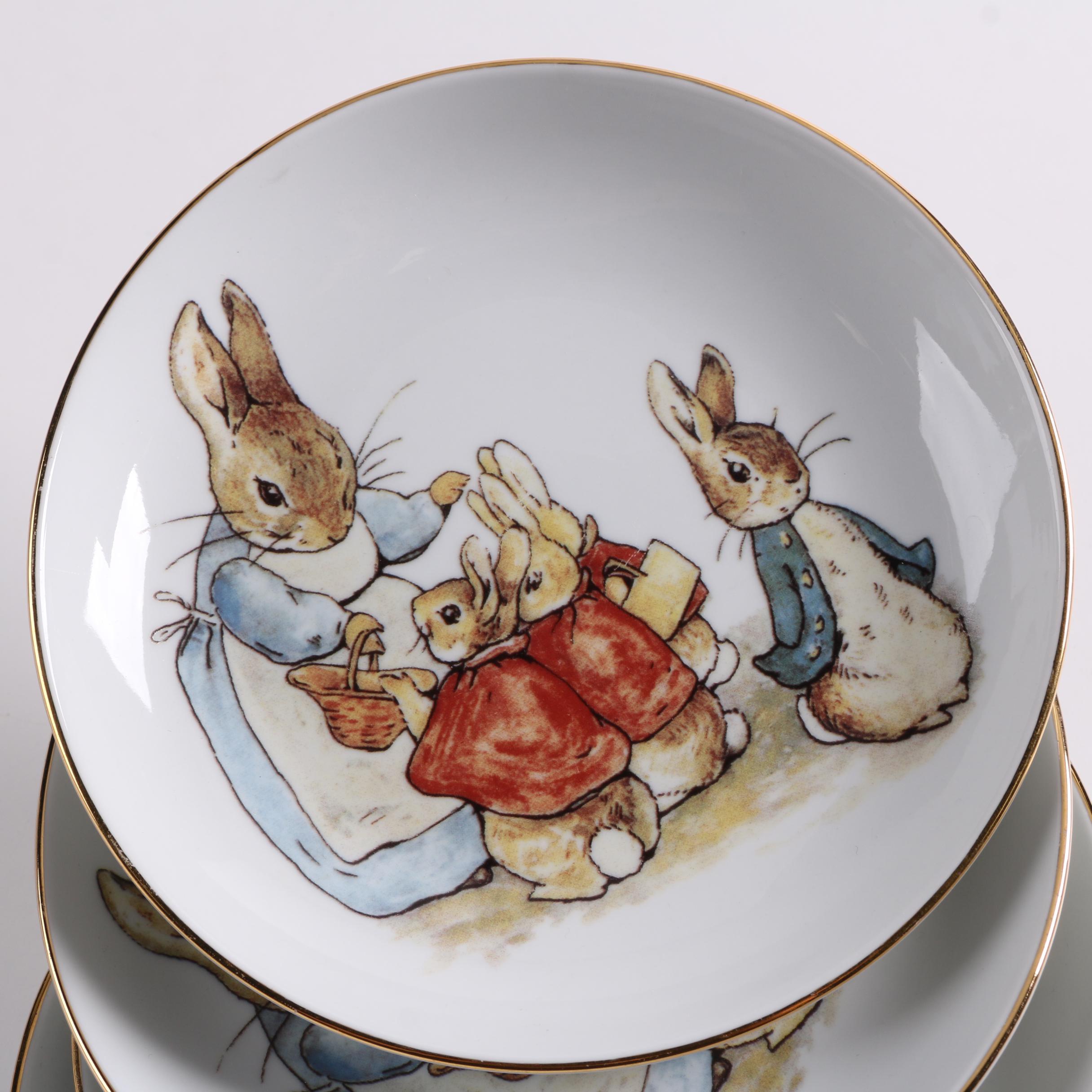Contemporary Reutter Porcelain "Peter Rabbit" Tea Set