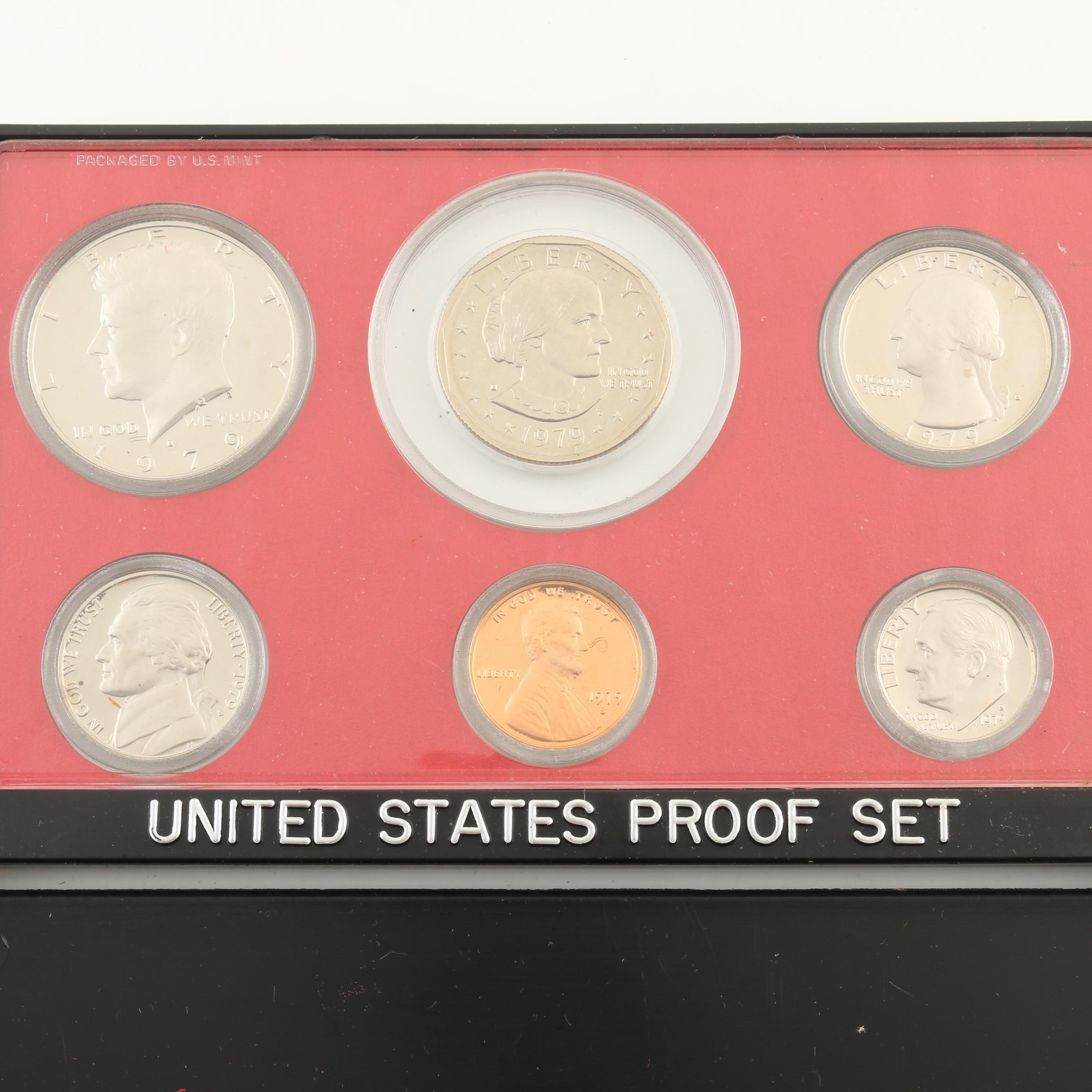 Five U.S. Mint Proof Sets from the 1970s and Early 1980s