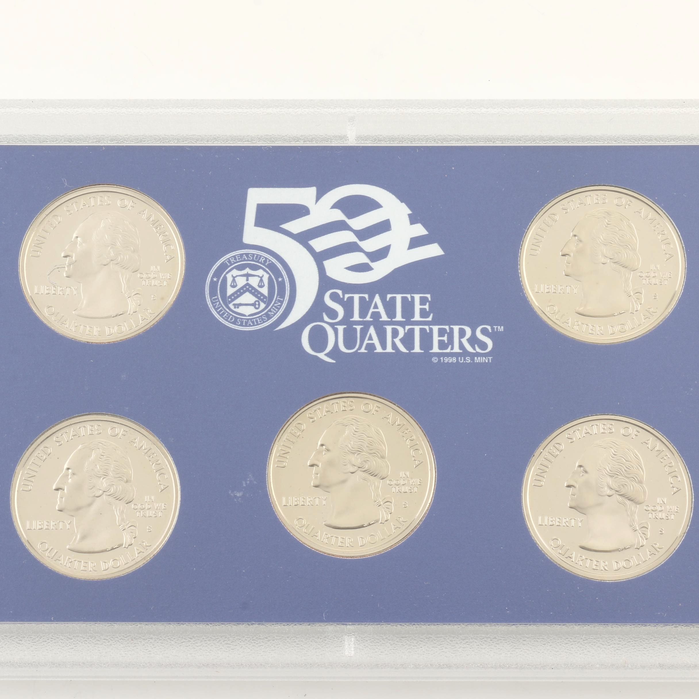 Six U.S. Mint Proof Sets, Including 1968 and 1969 Sets