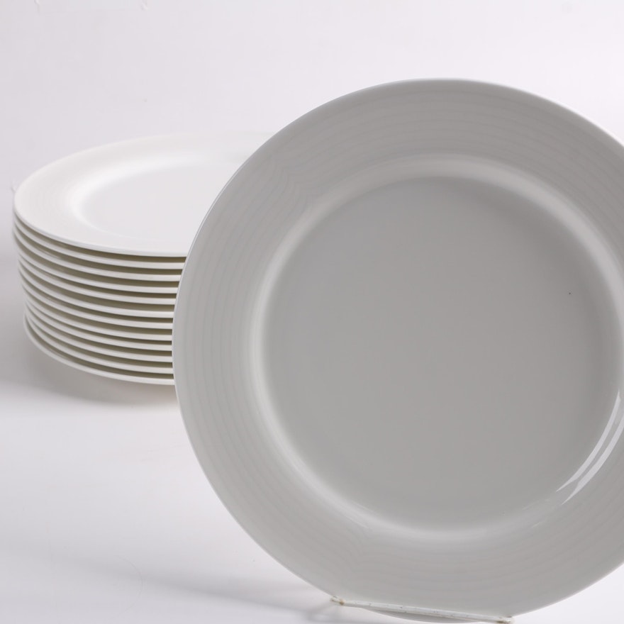 Villeroy & Boch White Porcelain Dinner Plates