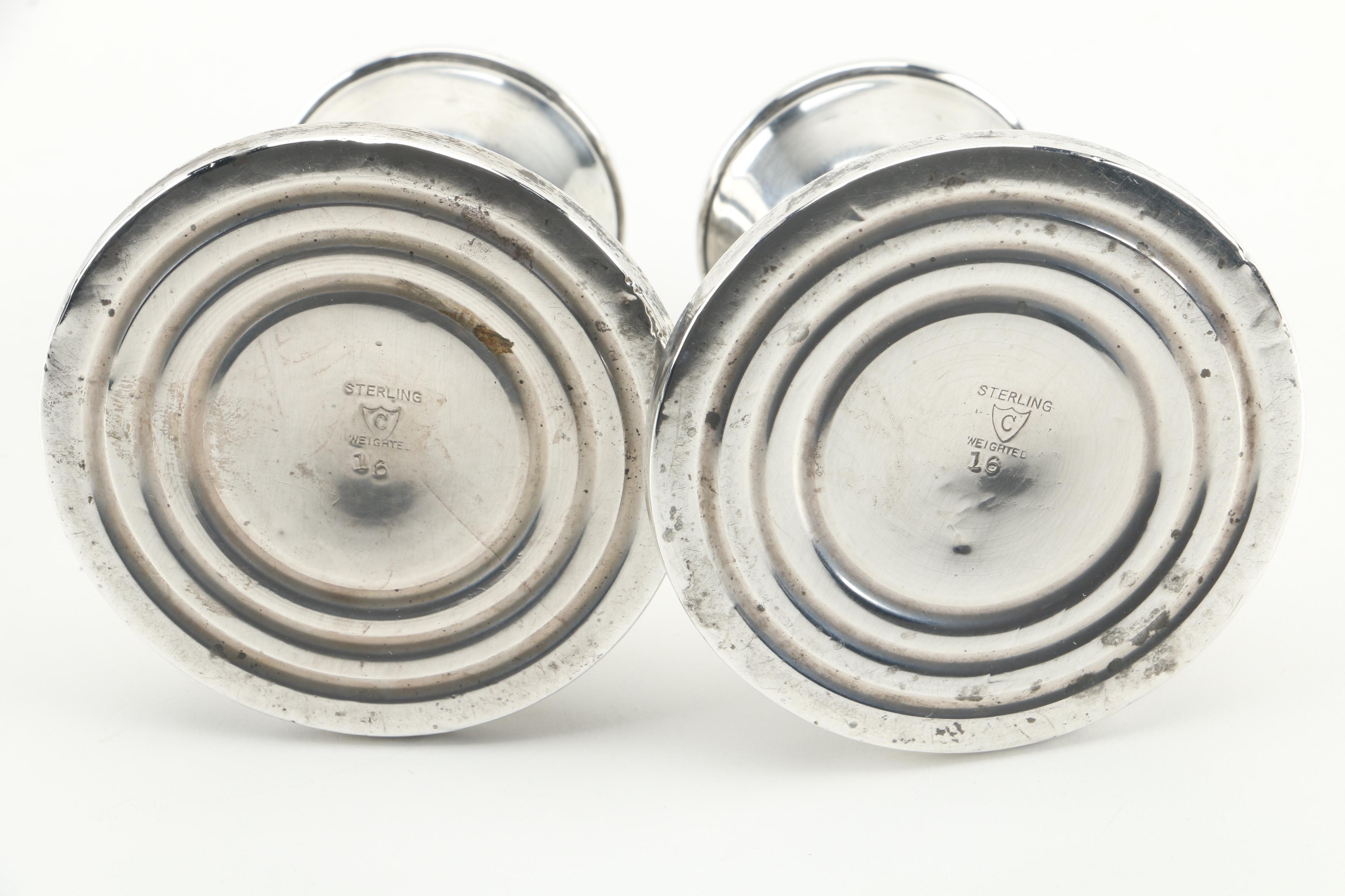 Weighted Sterling Silver Candleholders